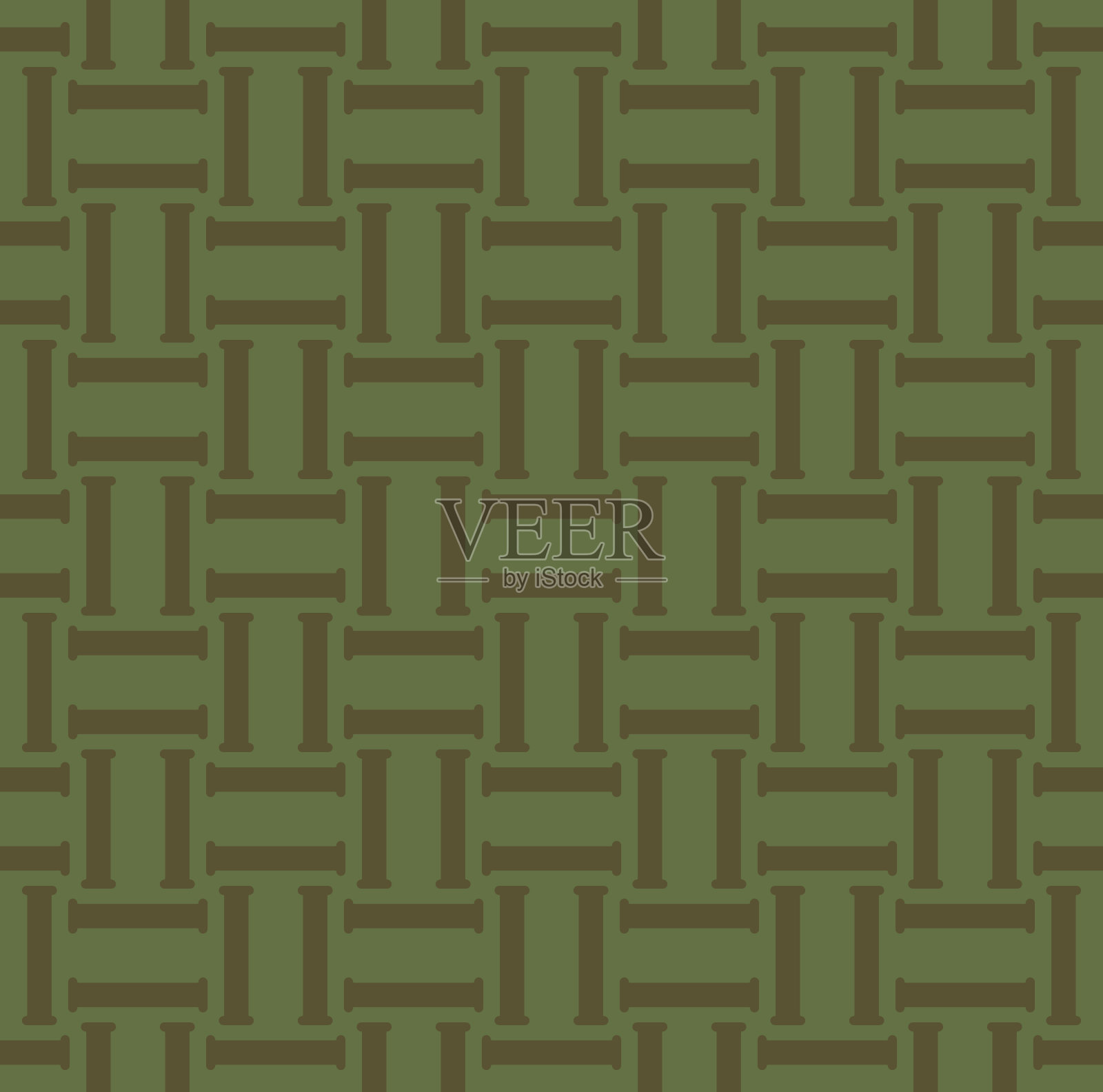 日式复古无缝图案背景棕色十字框插画图片素材