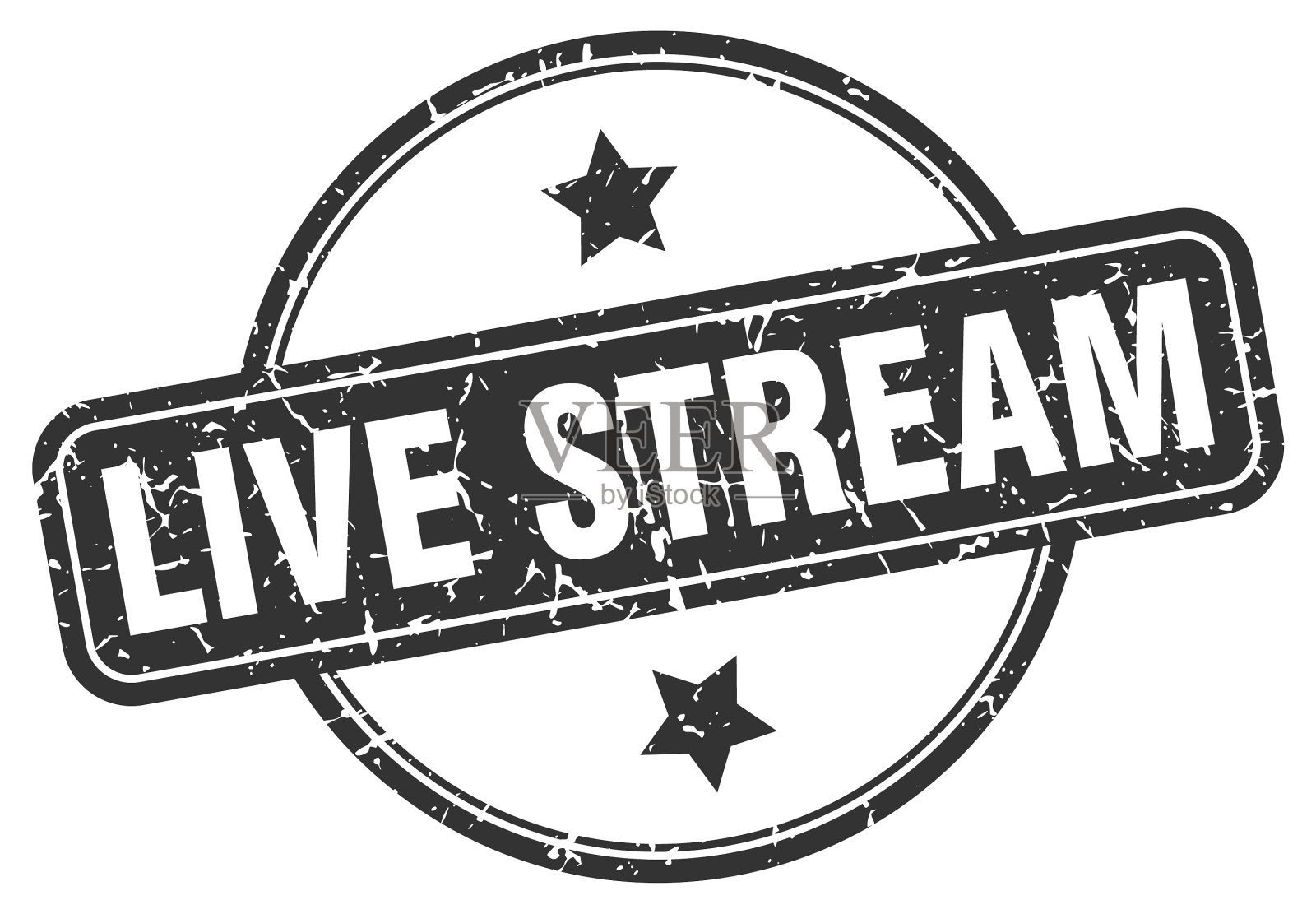 Live stream邮票Live stream round古董插画图片素材