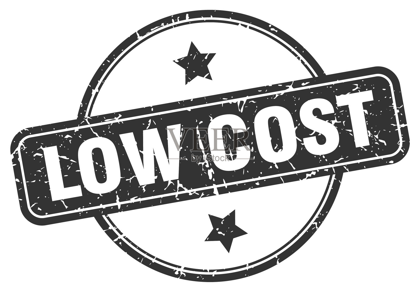 低成本邮票低成本圆形vintage grunge标志插画图片素材