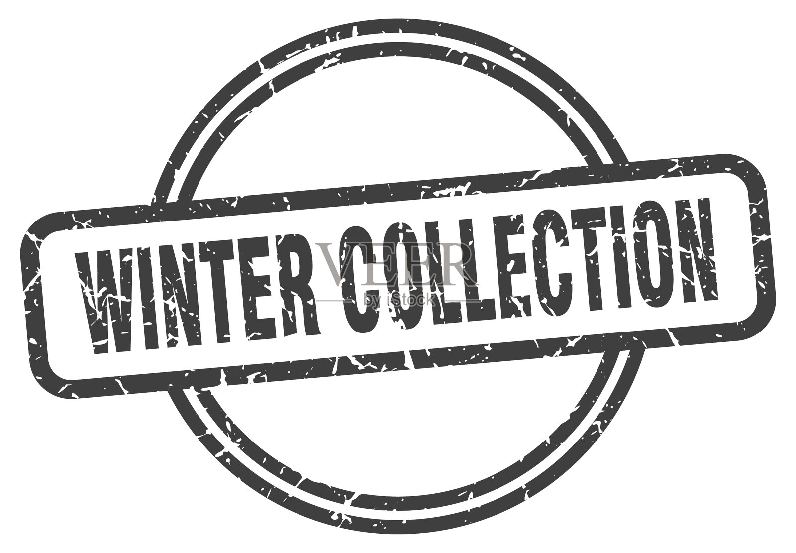 冬天收集邮票冬天收集圆插画图片素材