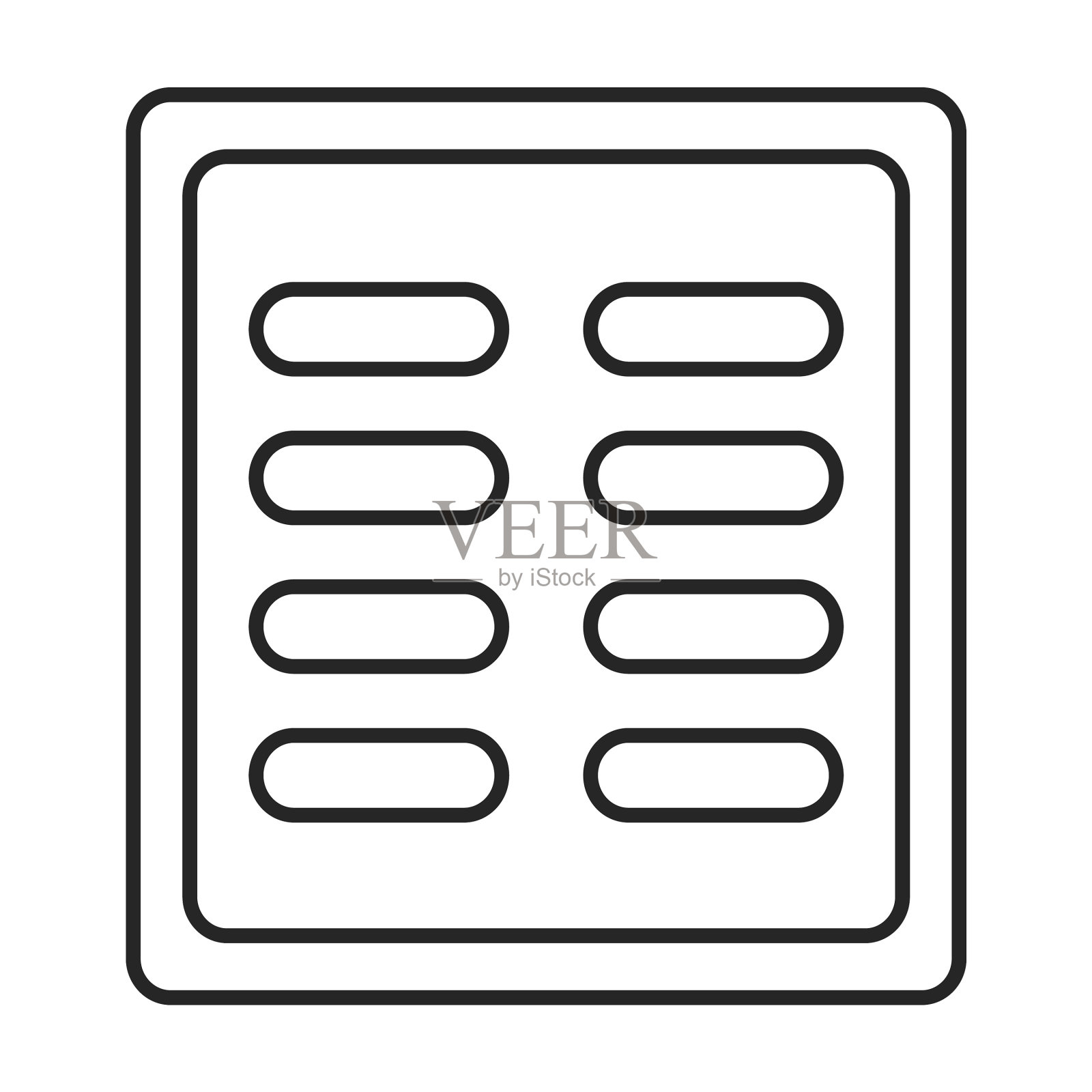 通风格栅iconoutlineline图标素材