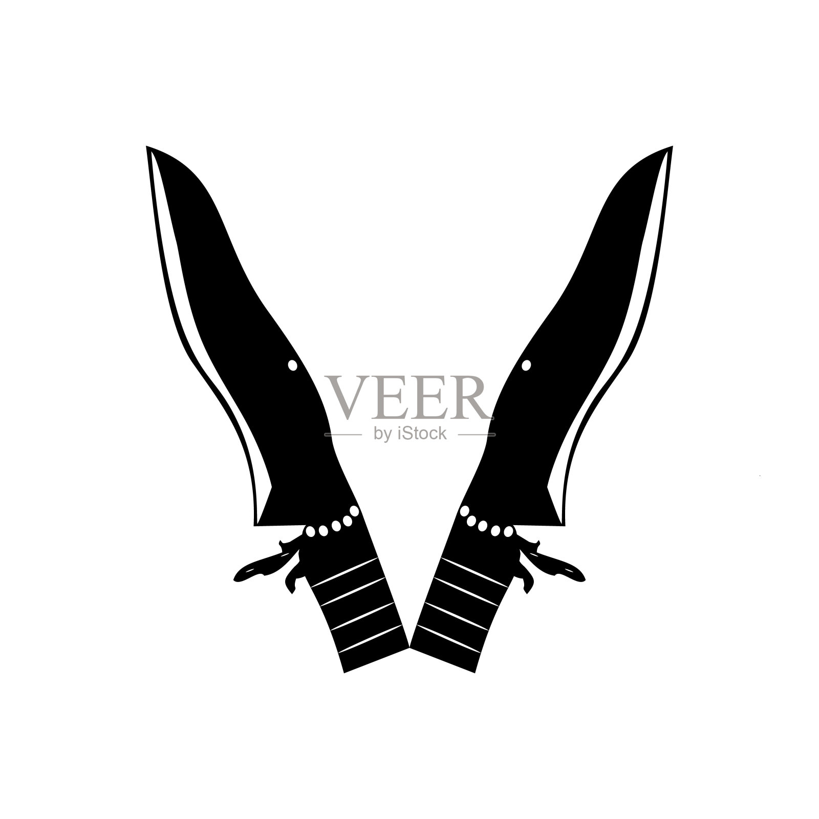 黑刀插画图片素材