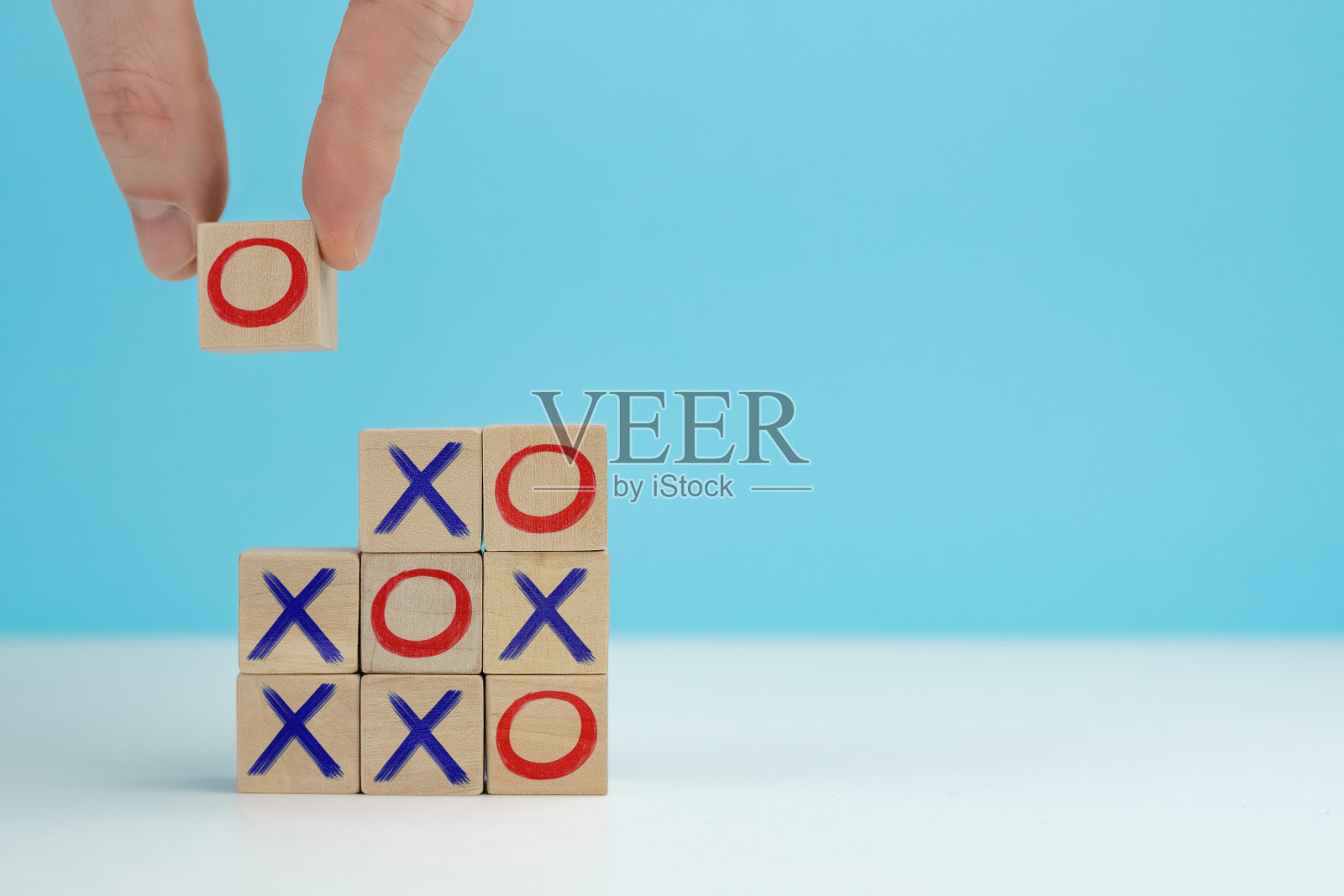 木块tic tac toe棋盘游戏照片摄影图片