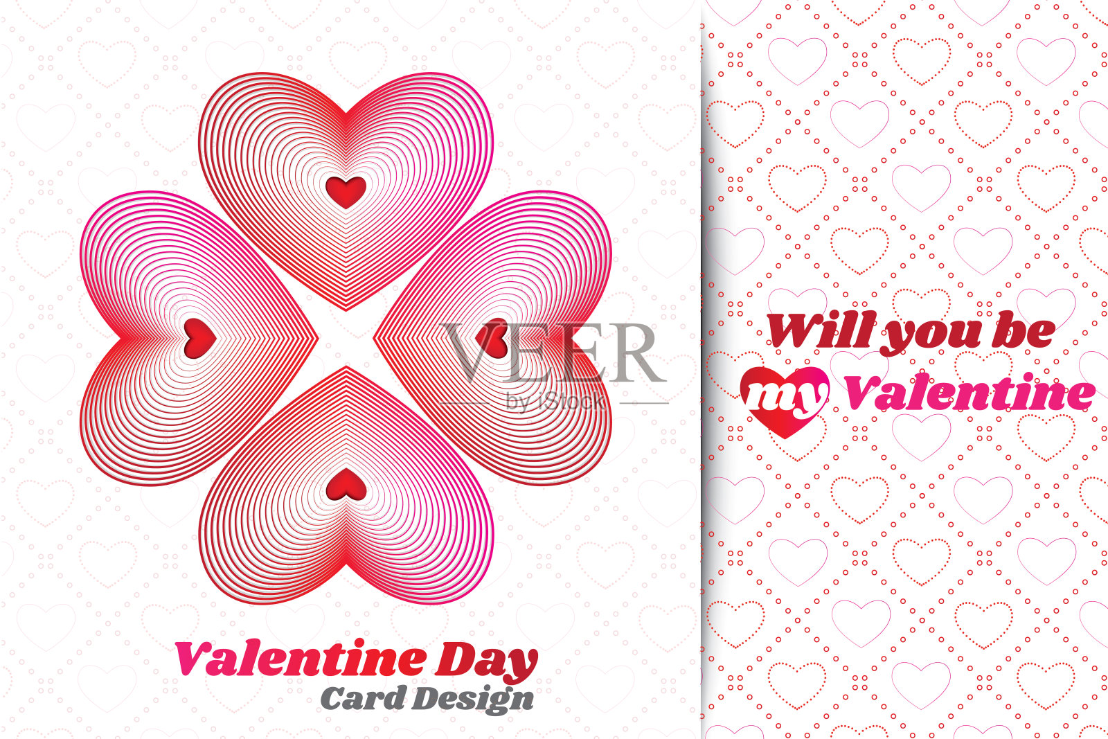 情人节摘要和卡片背景设计设计模板素材