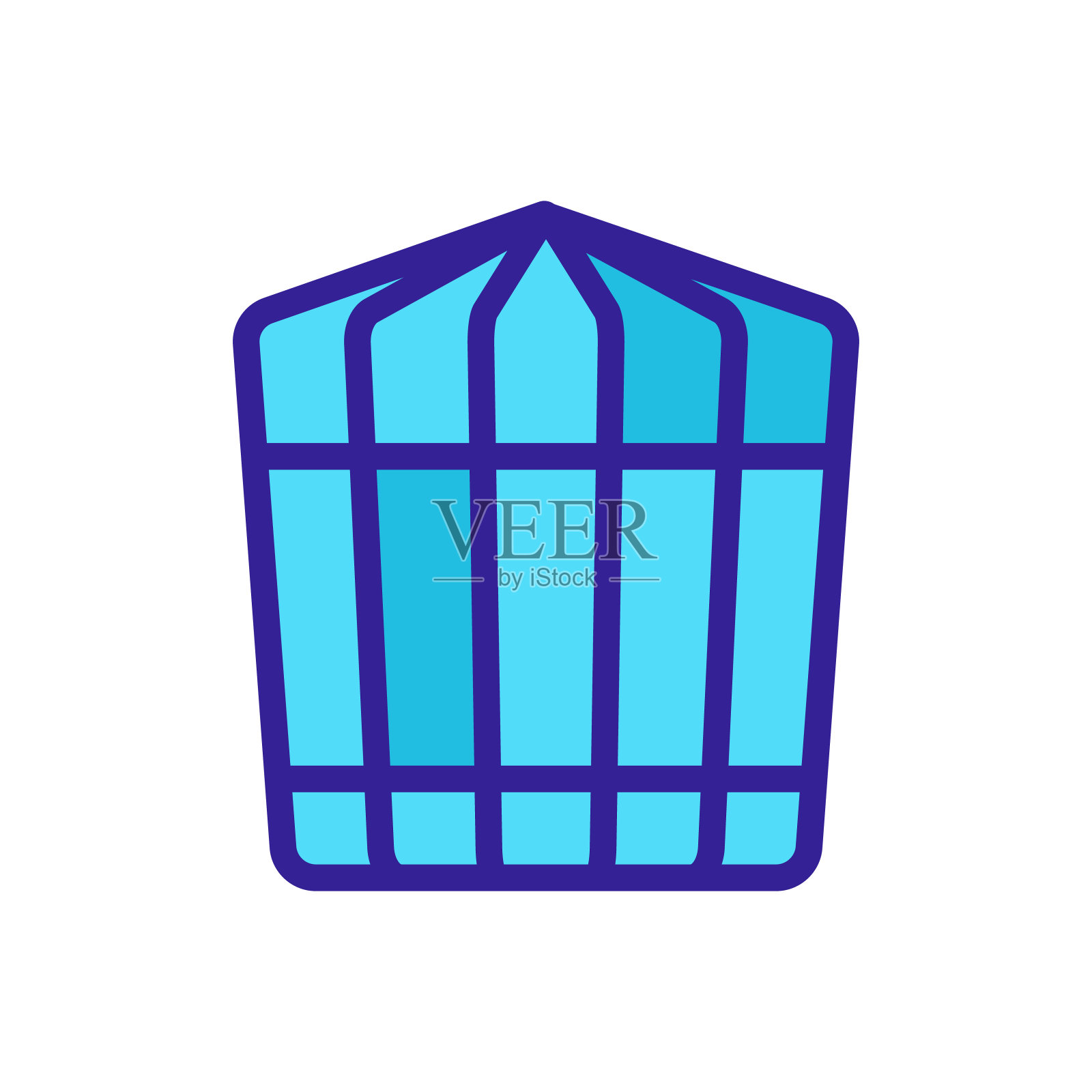 运输动物笼子图标矢量轮廓插图插画图片素材