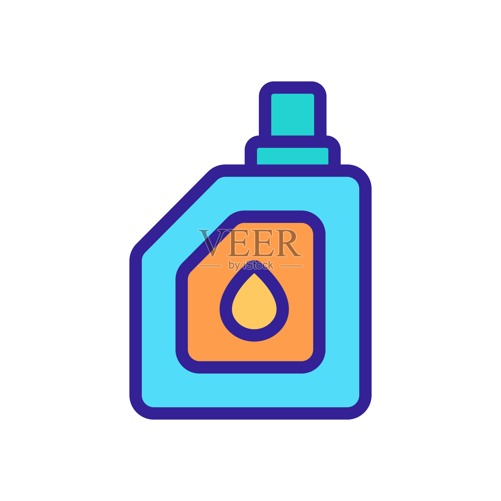 发动机油罐图标矢量轮廓图插画图片素材