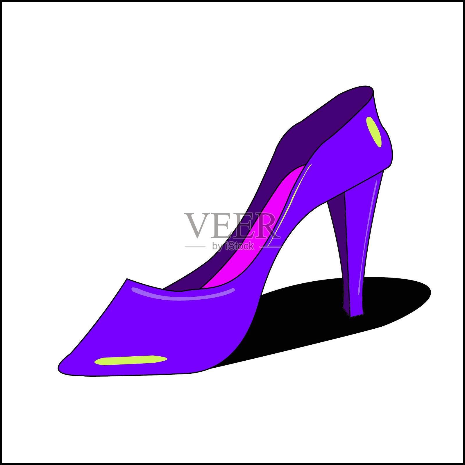 女人的高跟鞋，绘图，矢量，孤立设计元素图片