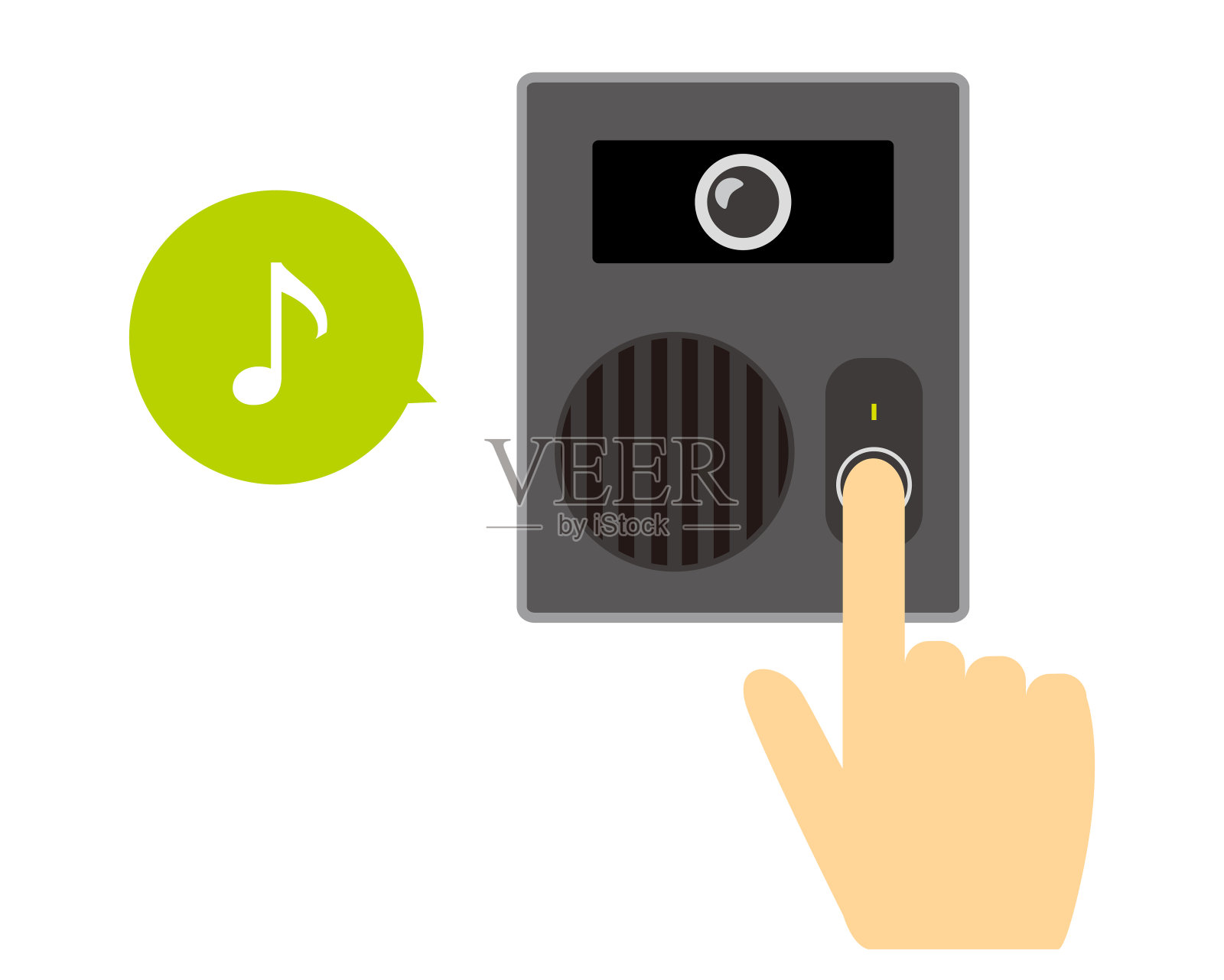 入口对讲机的矢量图。插画图片素材