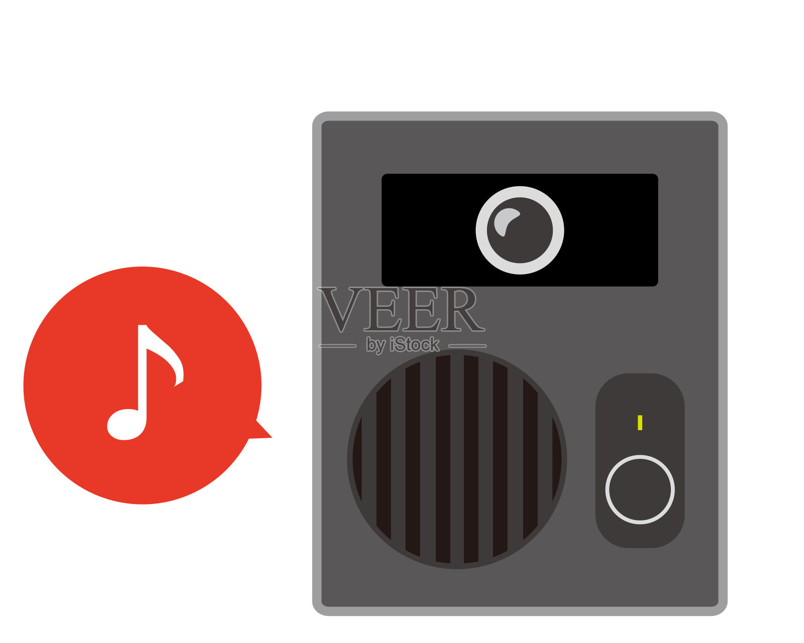 入口对讲机的矢量图。插画图片素材