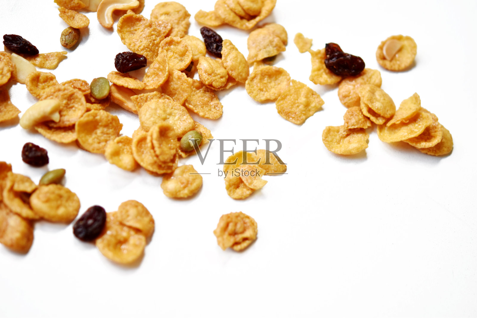 玉米片孤立在白色背景上照片摄影图片