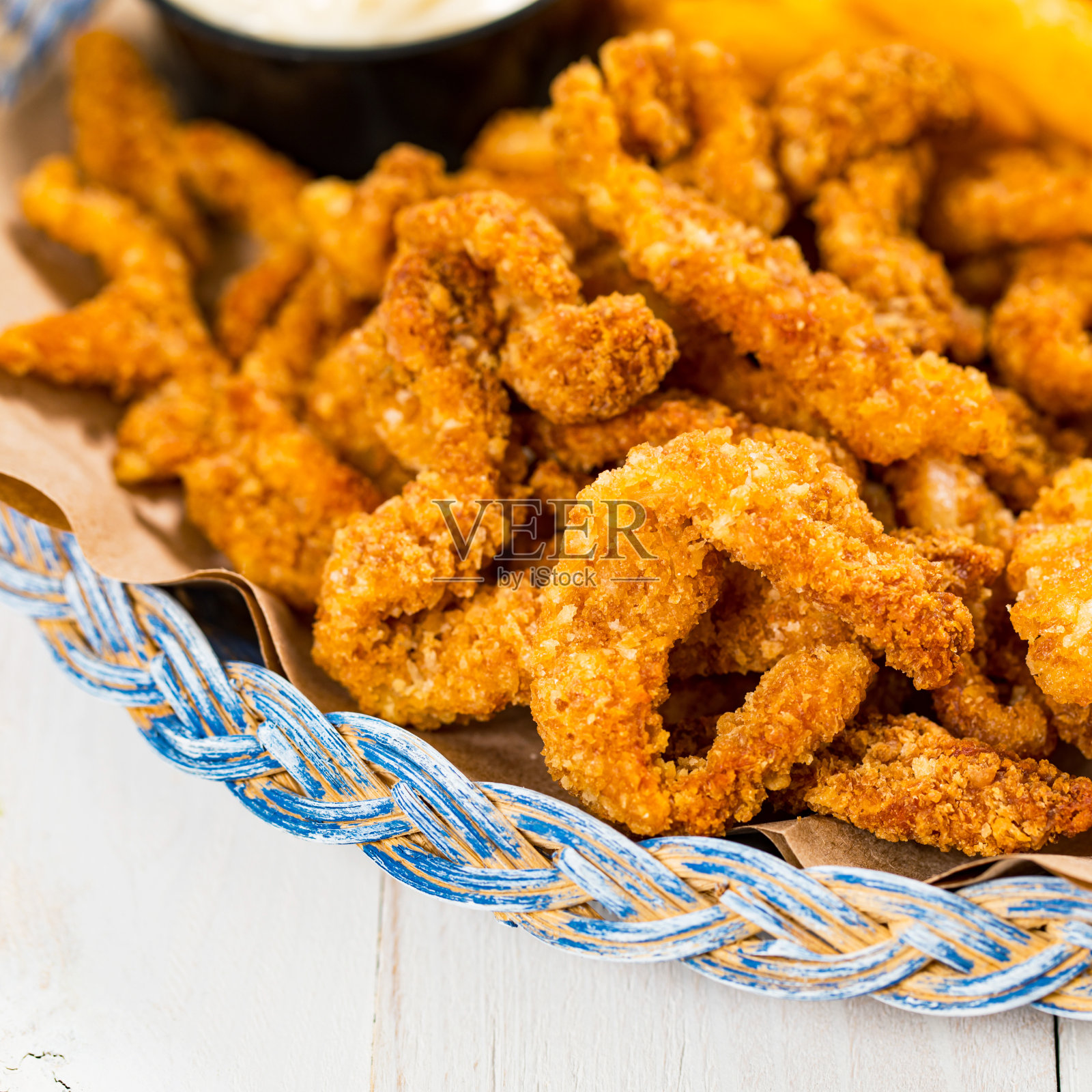 炸鳕鱼条照片摄影图片