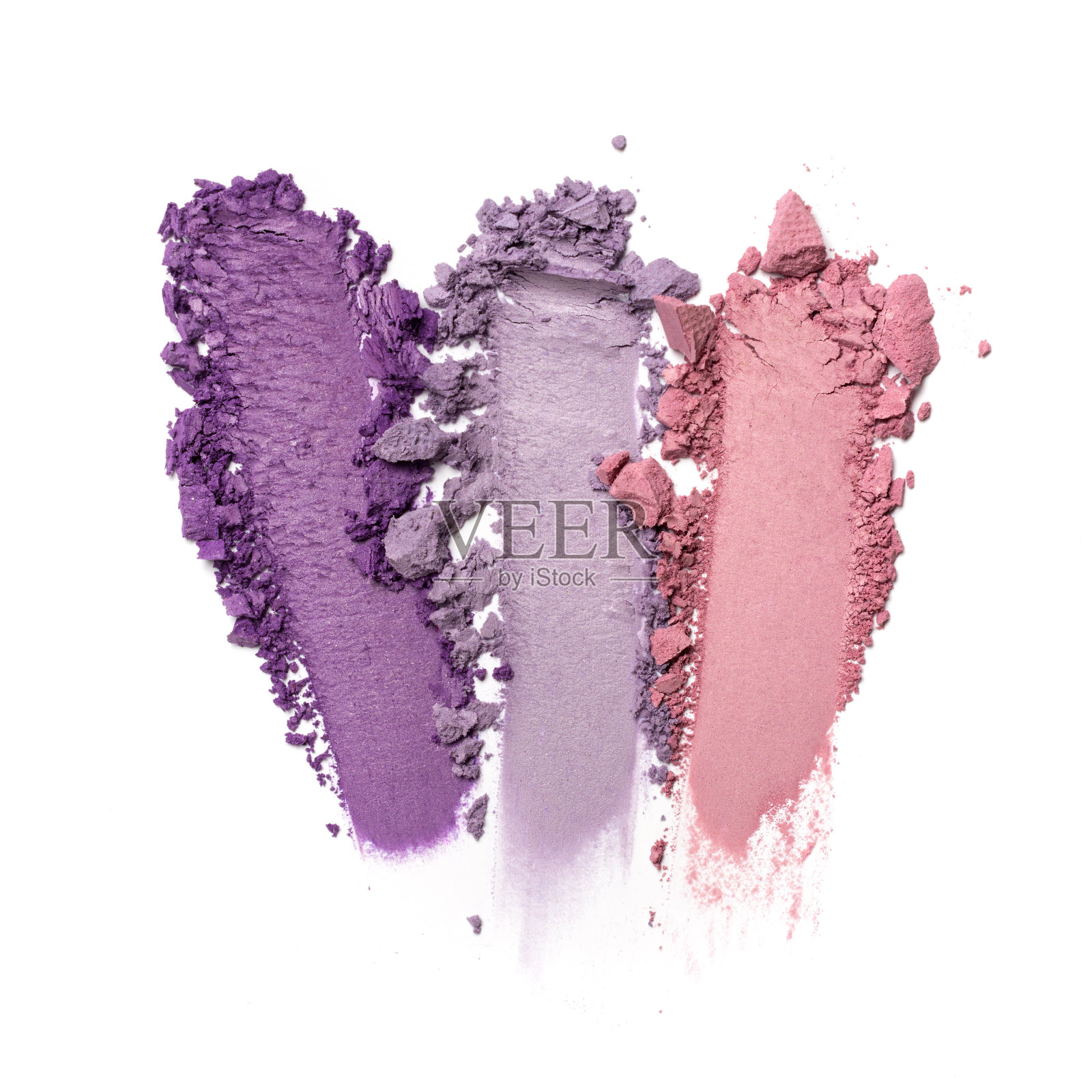 刷一笔闪亮的粉碎明亮的颜色眼影照片摄影图片