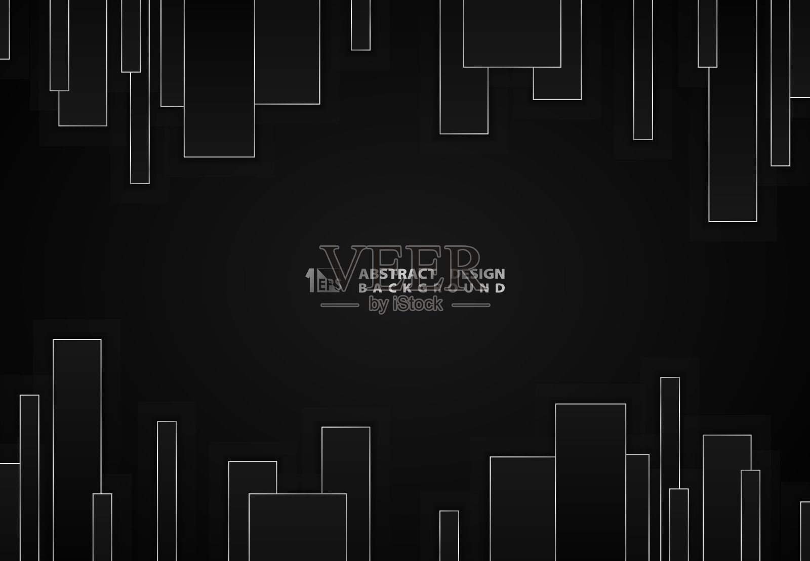 抽象的黑色方形条纹线条图案与银色的设计背景。说明向量eps10插画图片素材