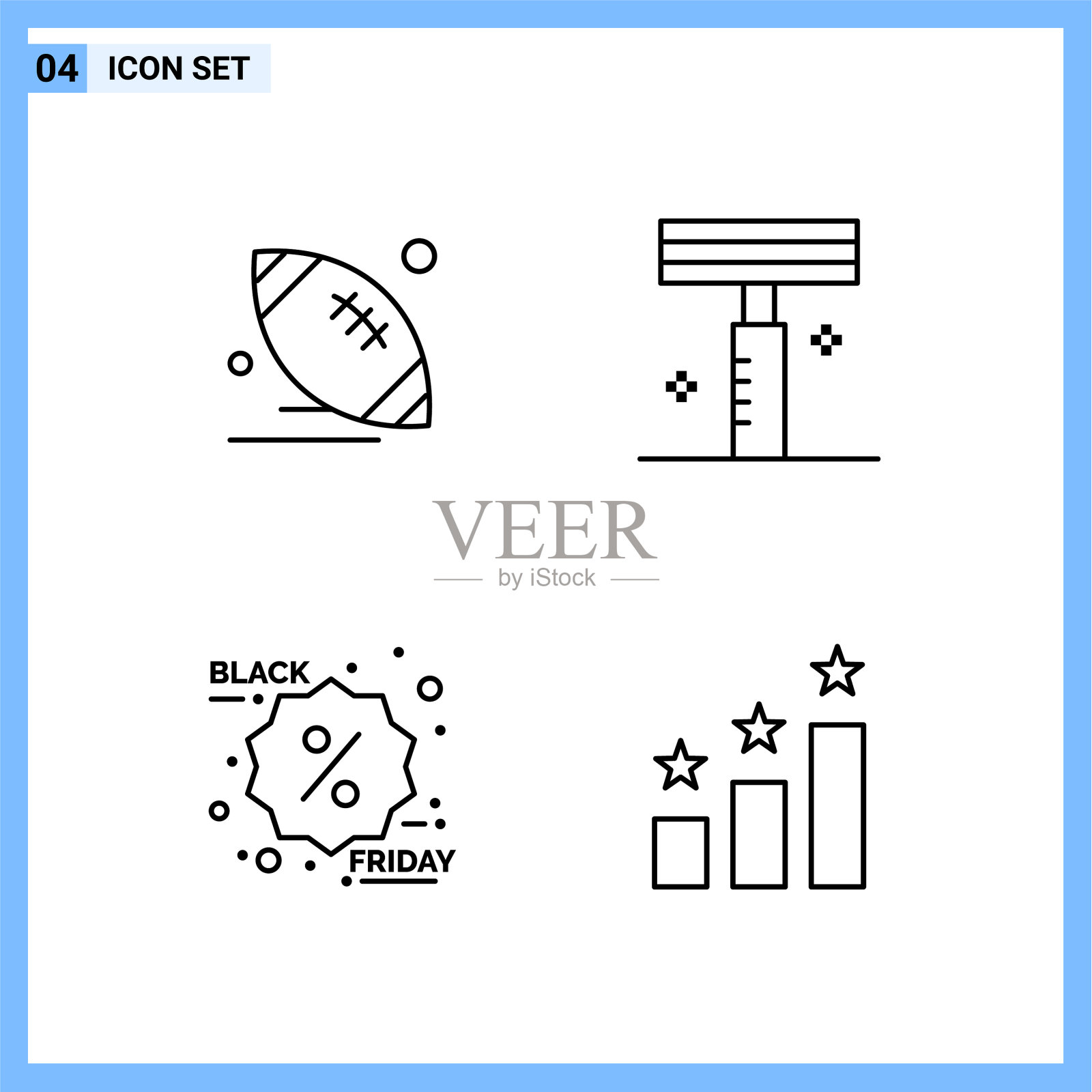4图标线条样式创意轮廓符号黑色图标素材