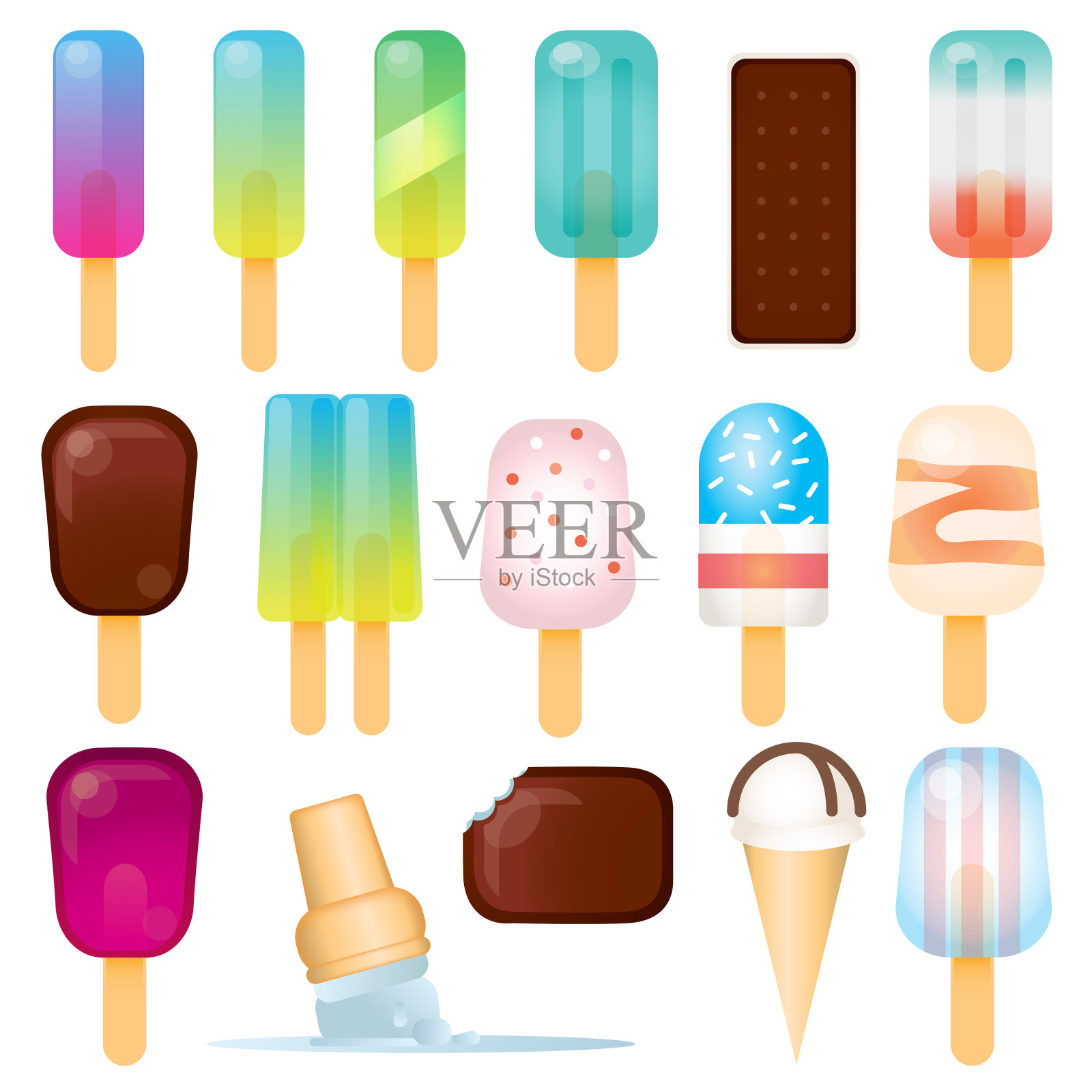 冰淇淋矢量插图插画图片素材