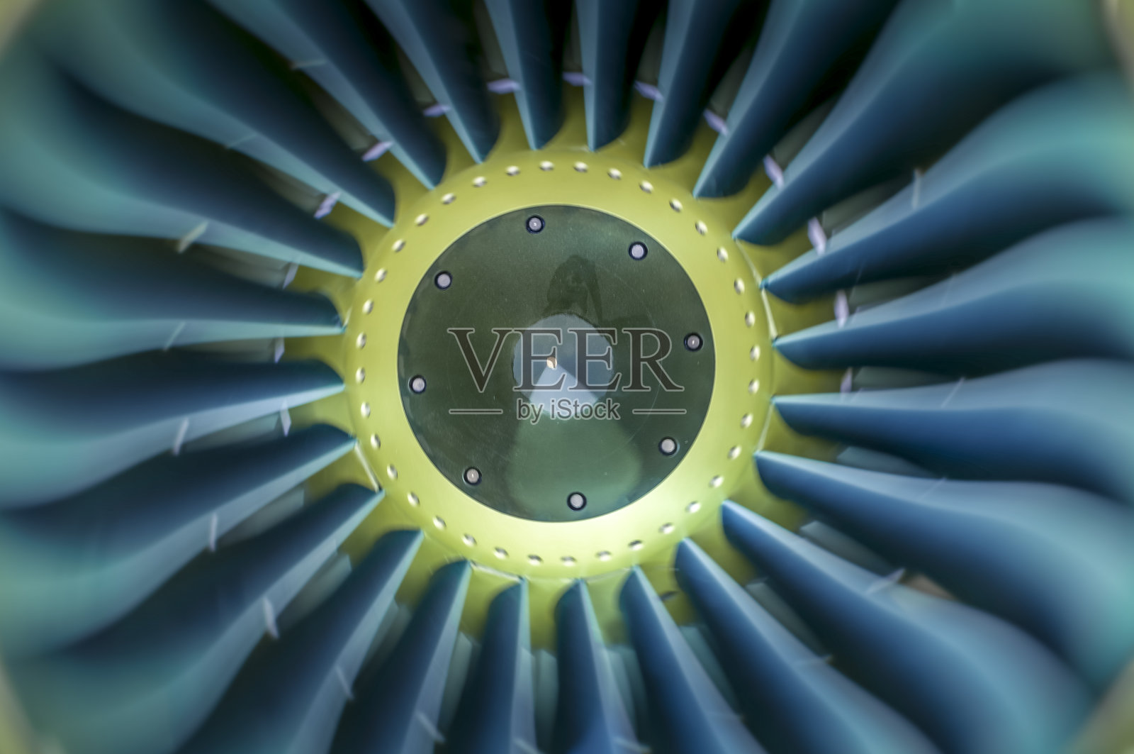 喷气发动机涡轮叶片照片摄影图片