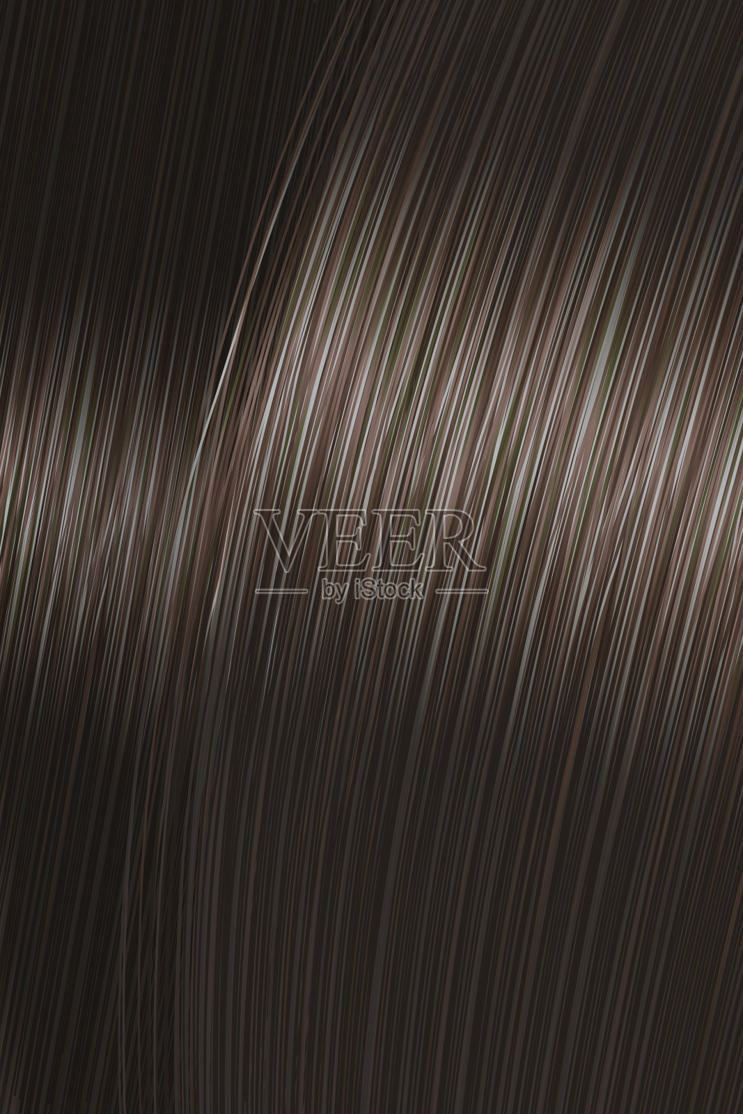 逼真的黑色直发纹理背景插画图片素材