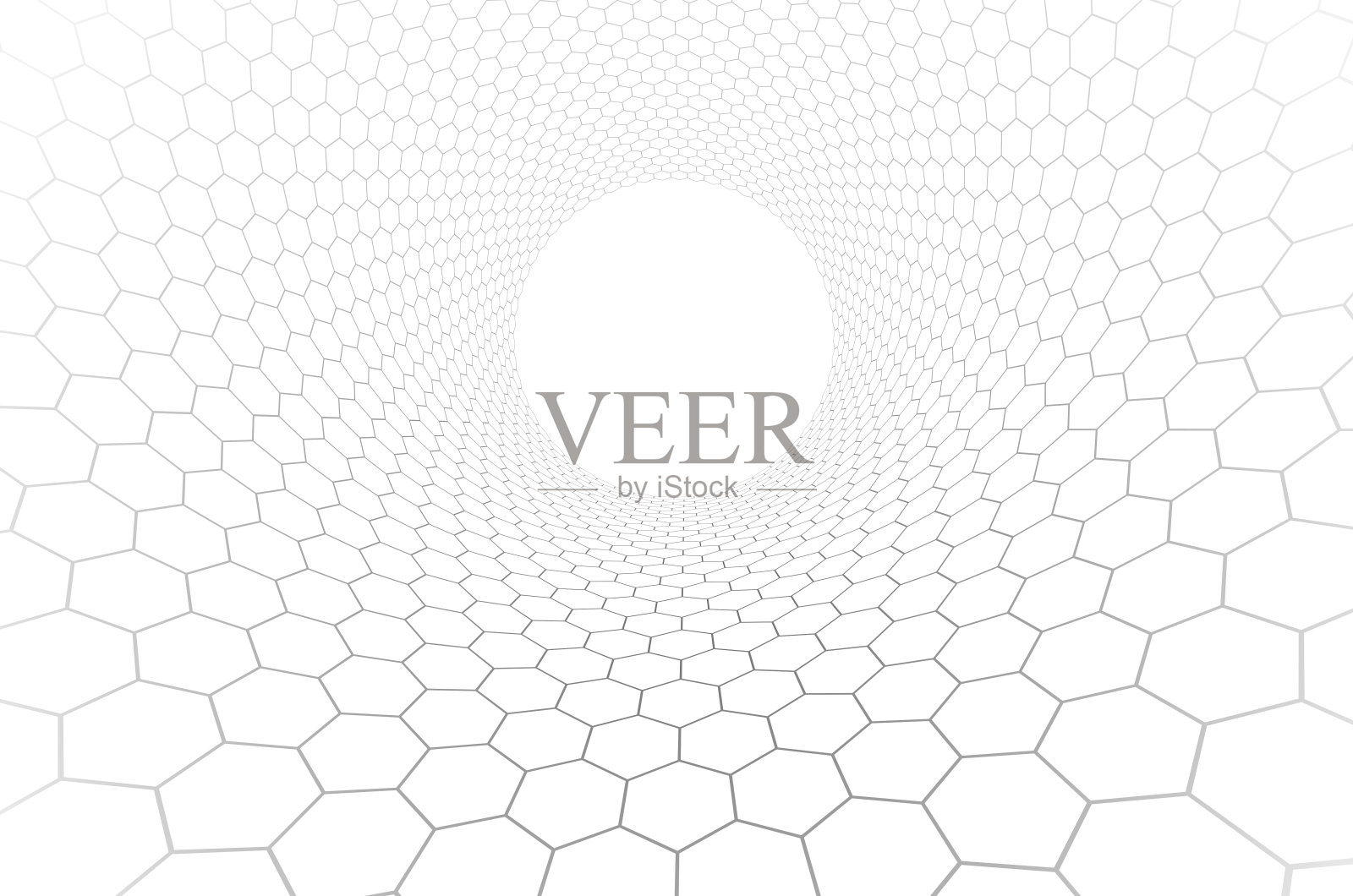 技术和科学矢量背景，技术抽象与六边形网格电子和数字风格的三维立体透视，抽象插图。插画图片素材