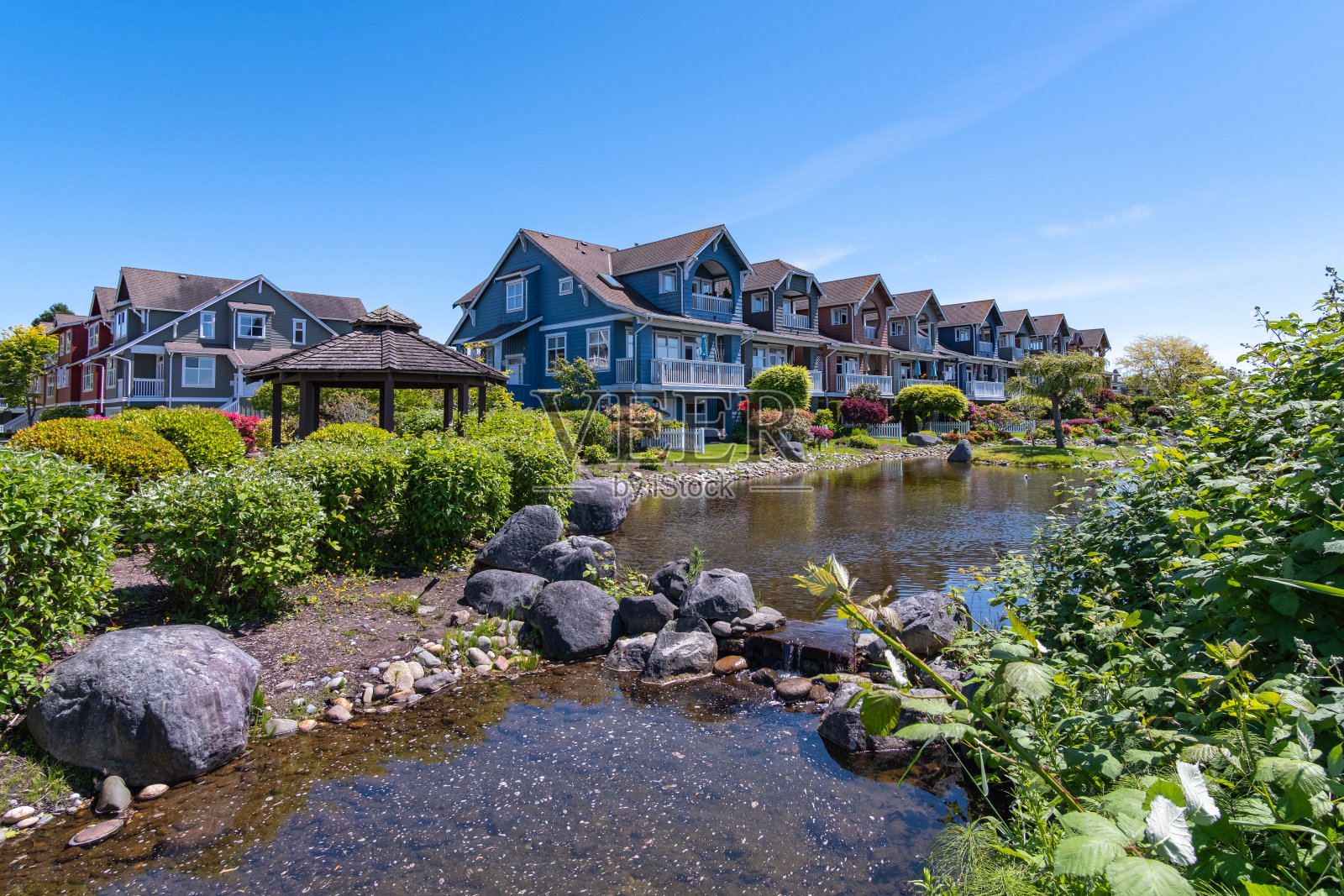 滨水住宅库存照片照片摄影图片