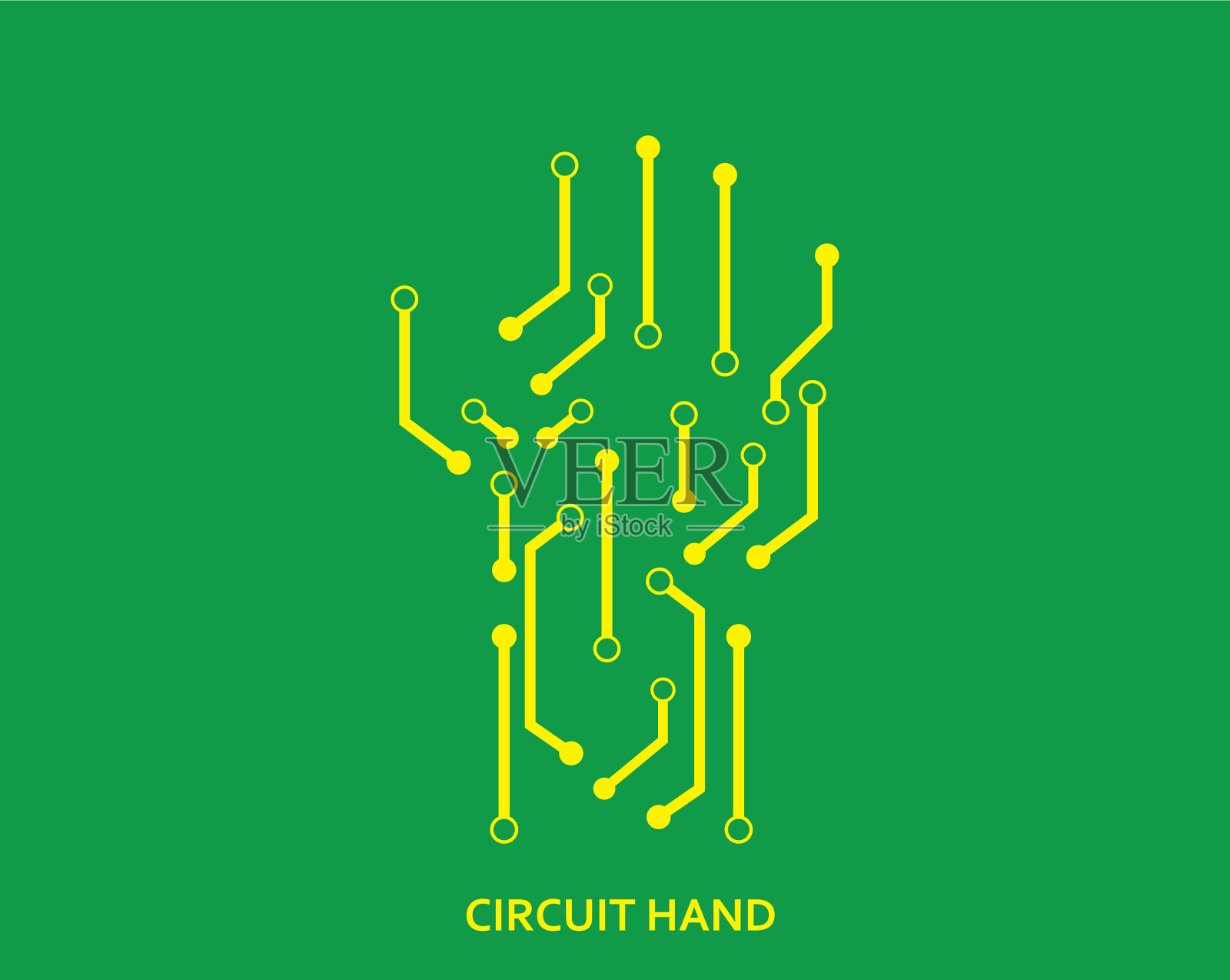 电路板线路板芯片图标标志插画图片素材