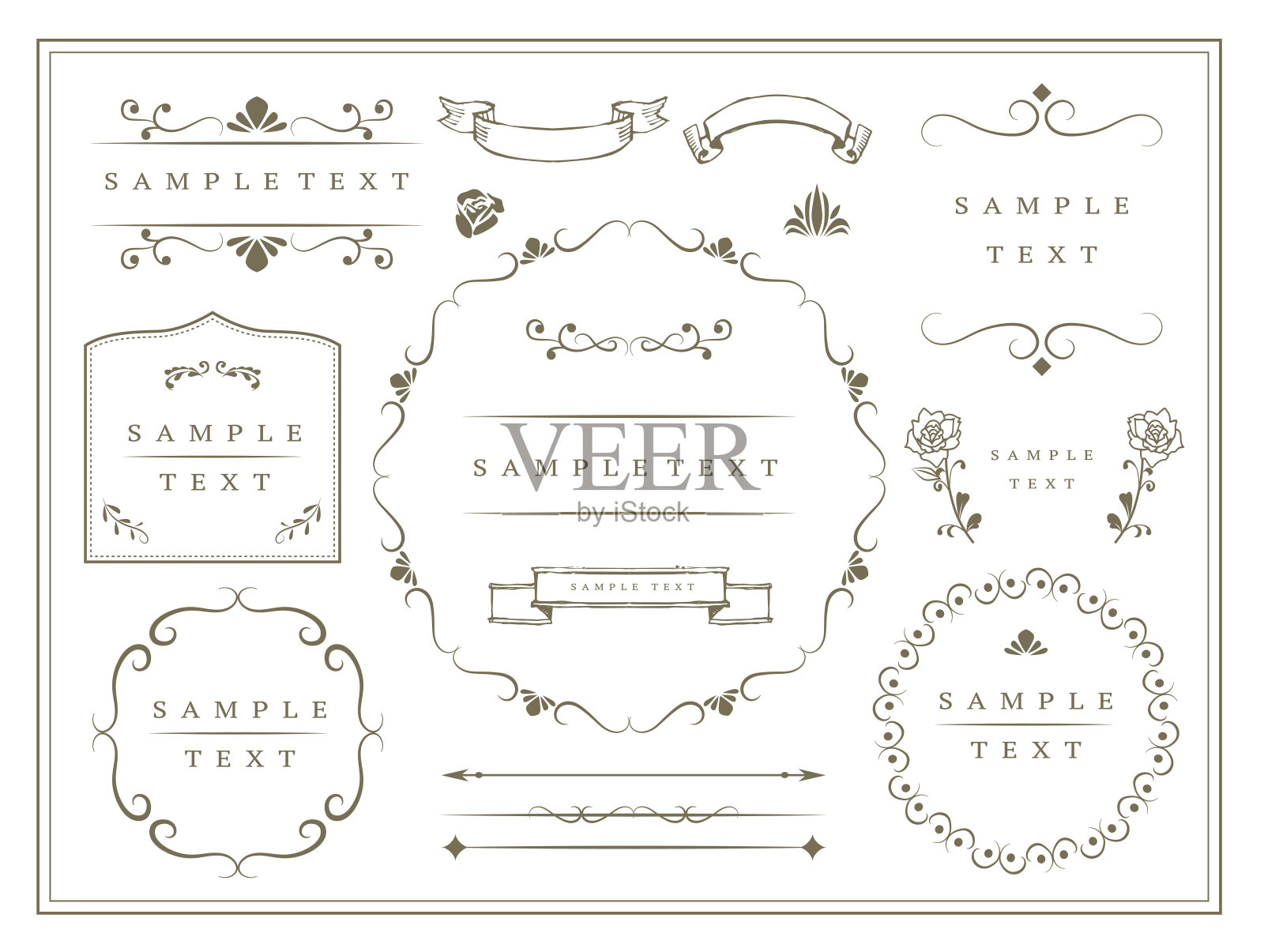 边框装饰边框装饰线条插画图片素材