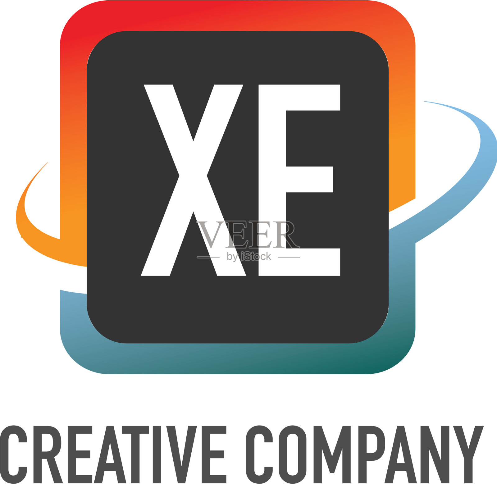 首字母xe旋风创意设计标志插画图片素材