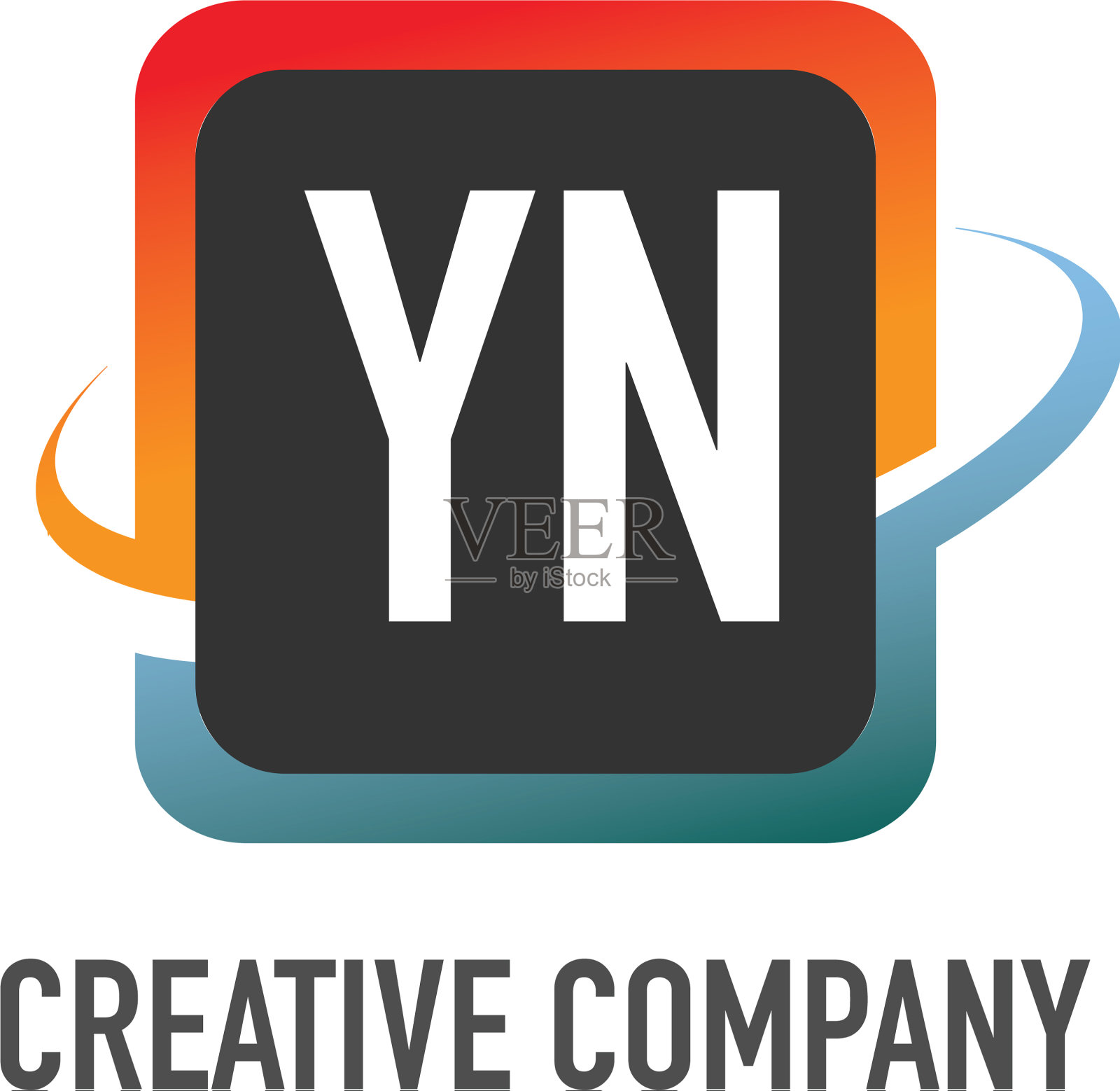 首字母yn swoosh创意设计标志插画图片素材