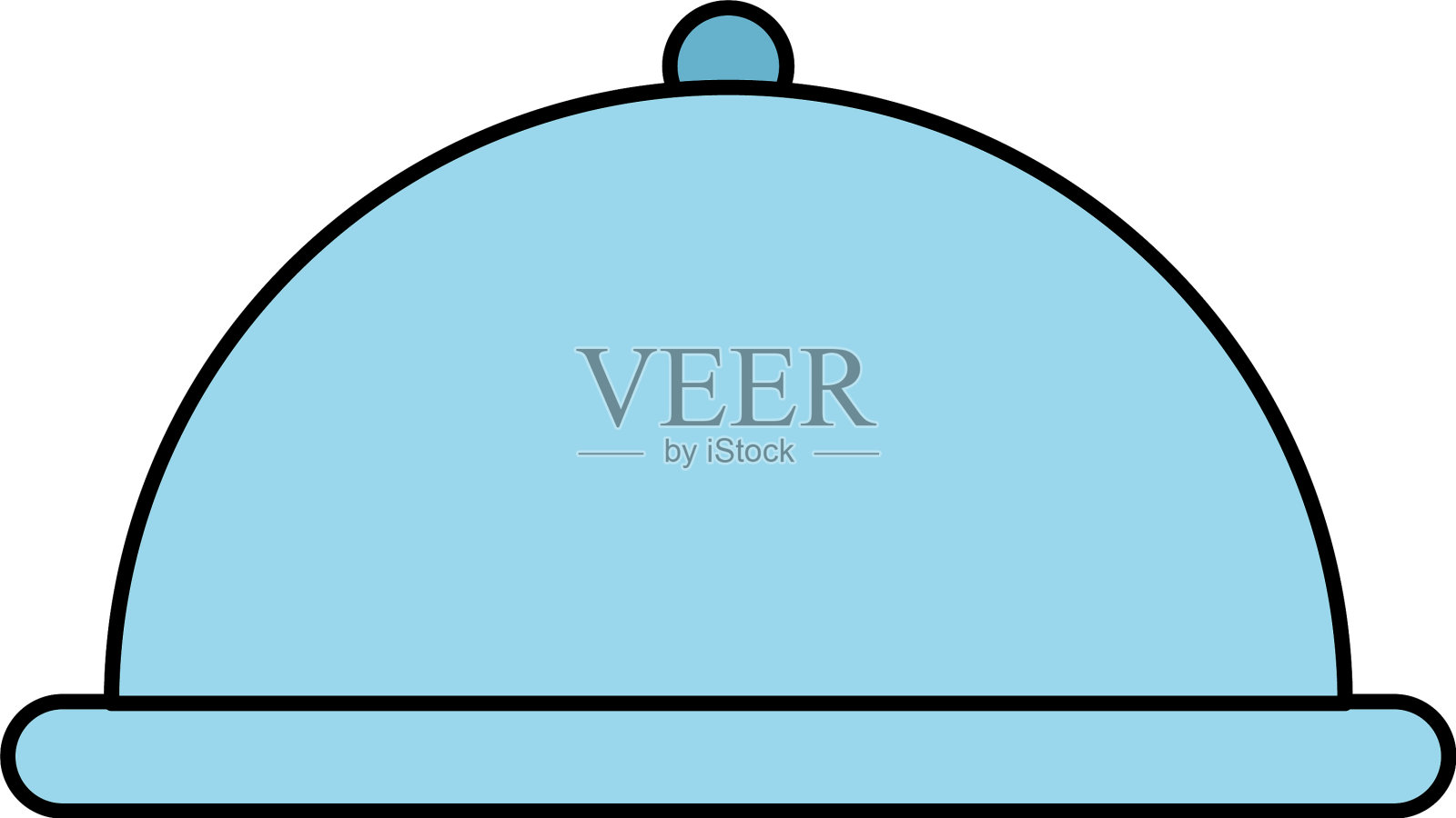 托盘服务器餐厅孤立图标插画图片素材