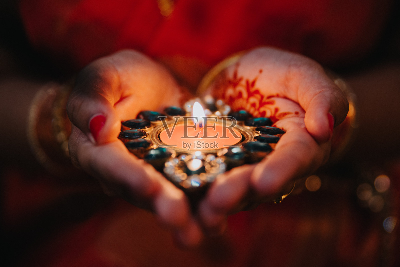 印度的蜡烛照片摄影图片