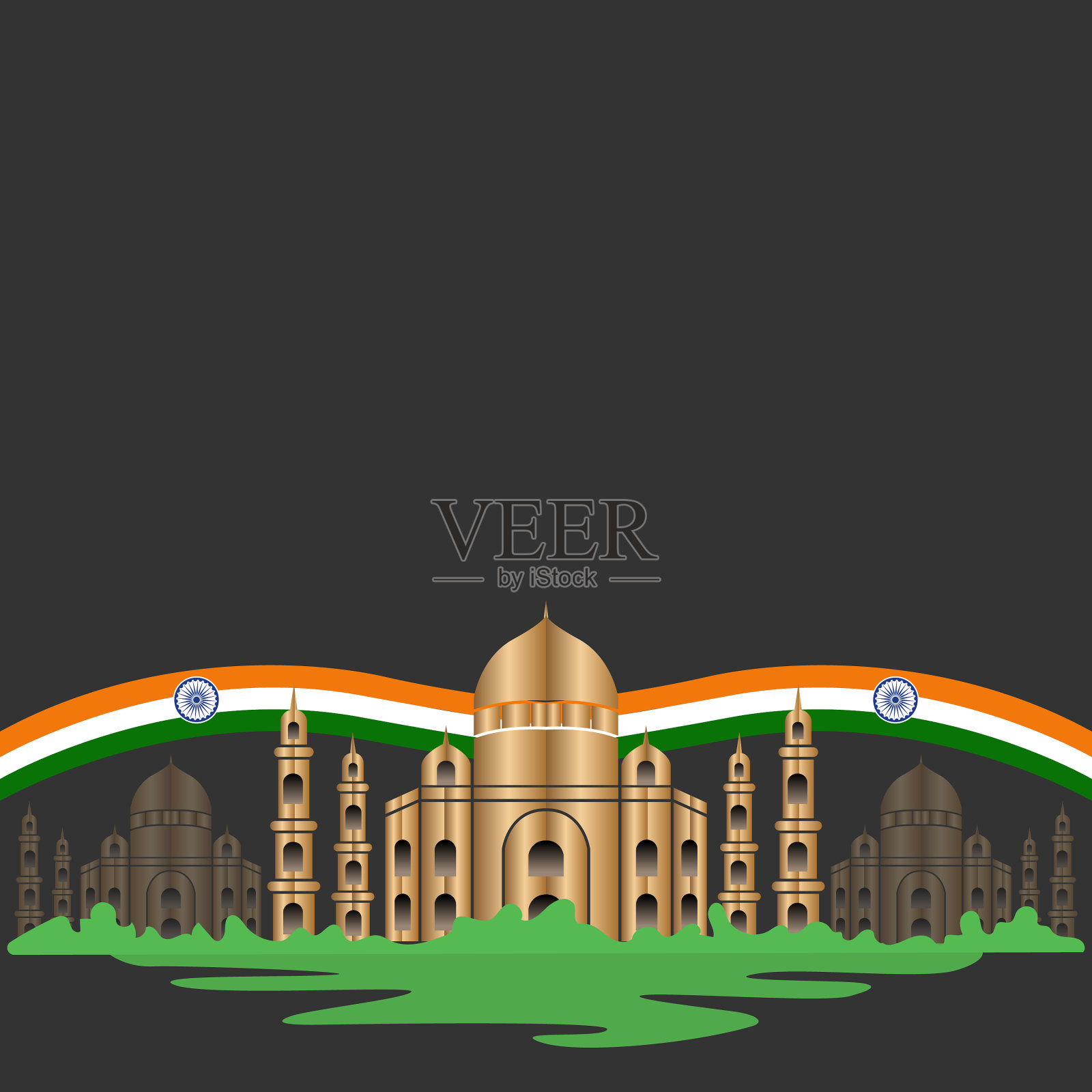 印度共和国日插画图片素材