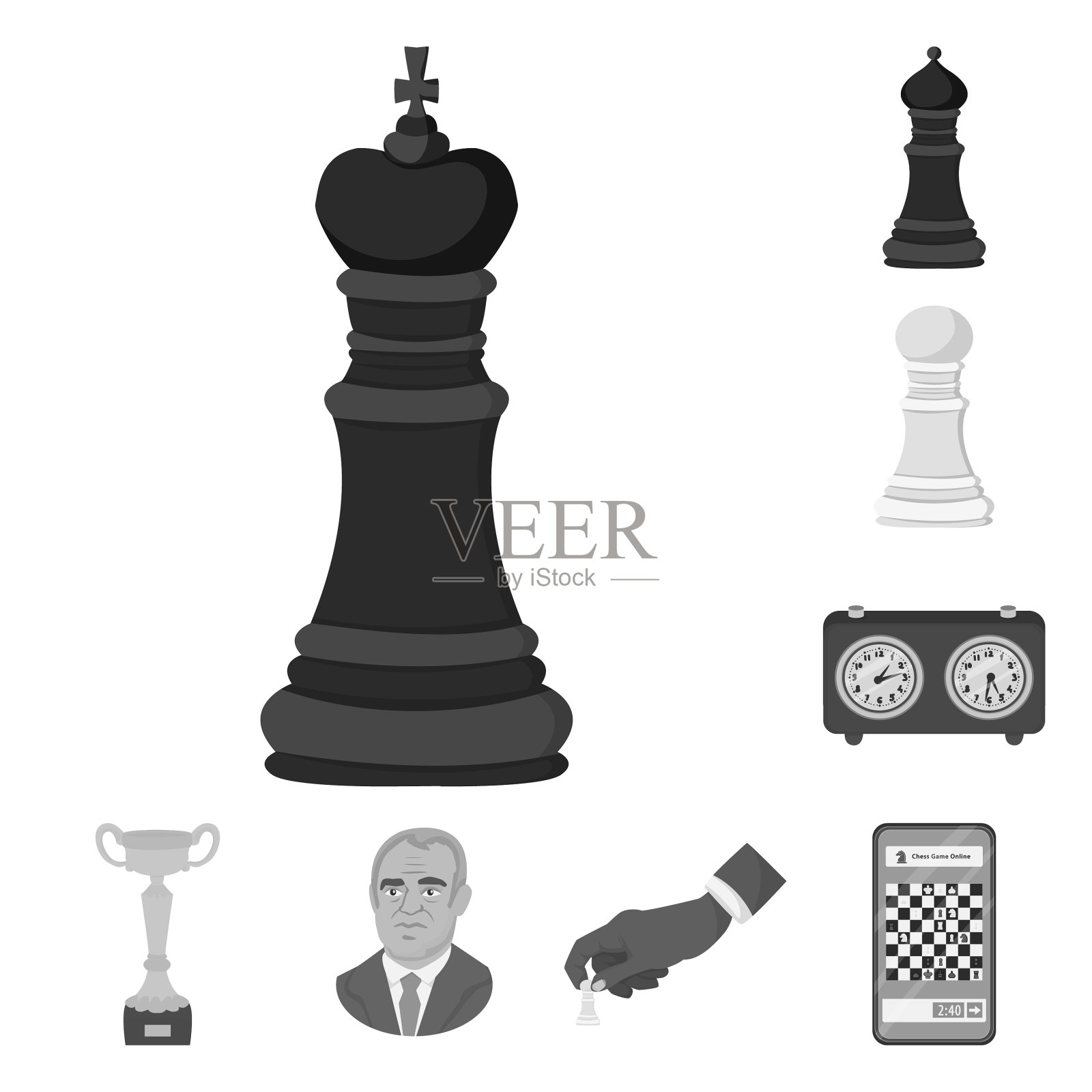 孤立的目标战术和发挥图标插画图片素材