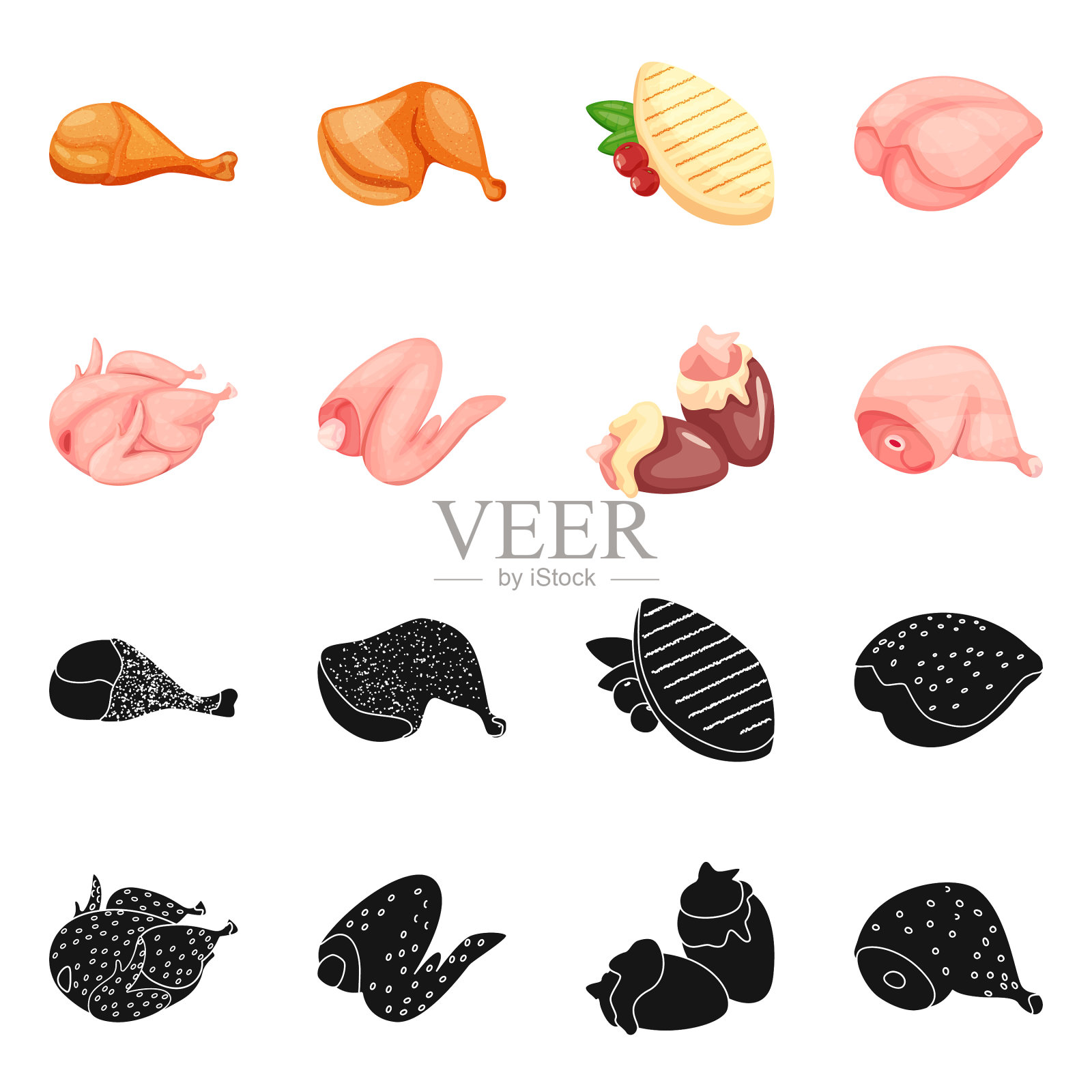 孤立对象产品和家禽标志插画图片素材