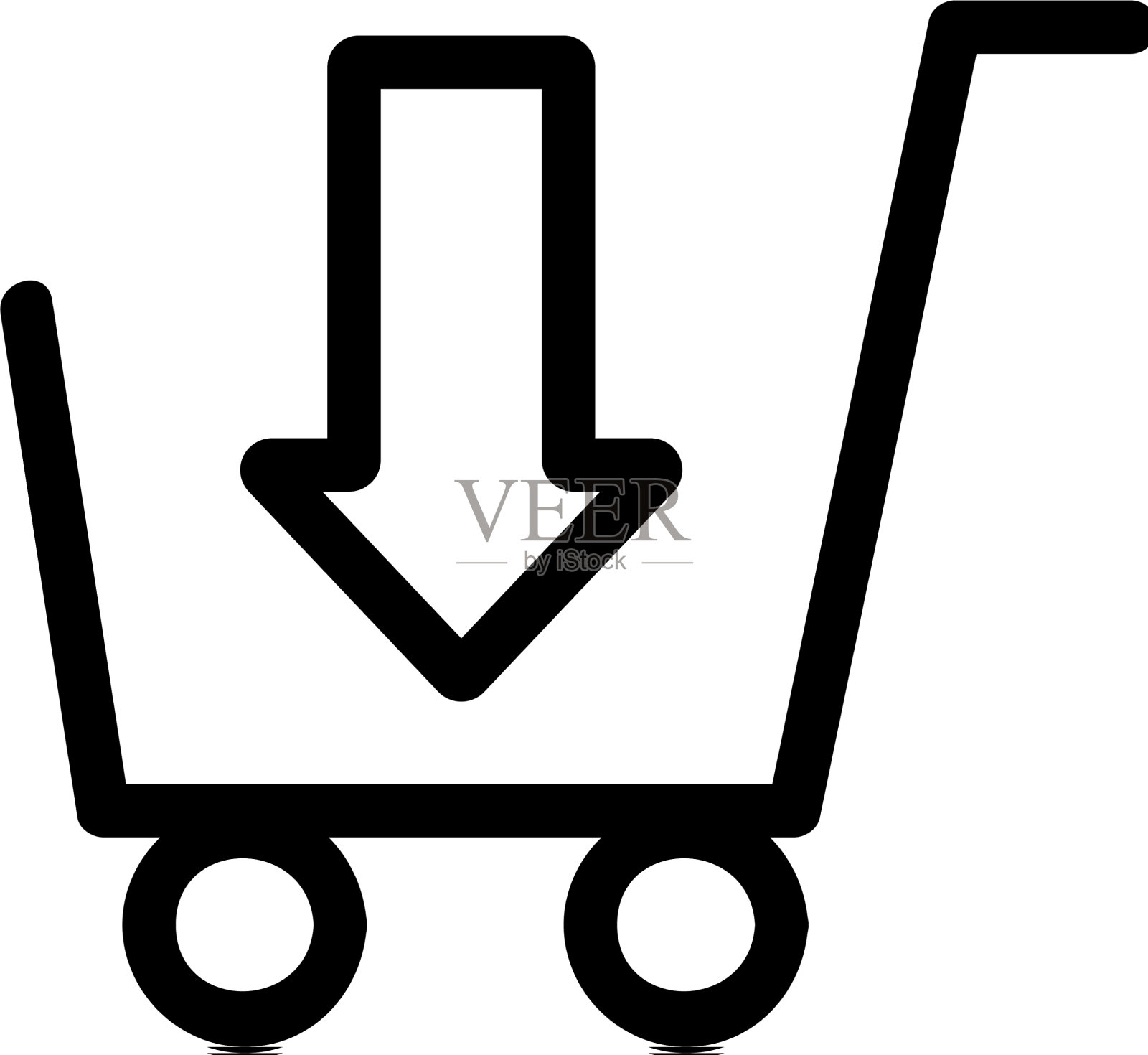 购物车图标孤立轮廓符号图标素材