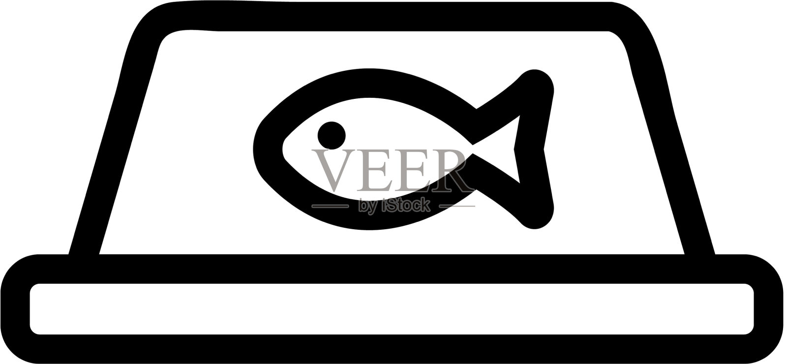 宠物碗图标孤立轮廓符号设计元素图片