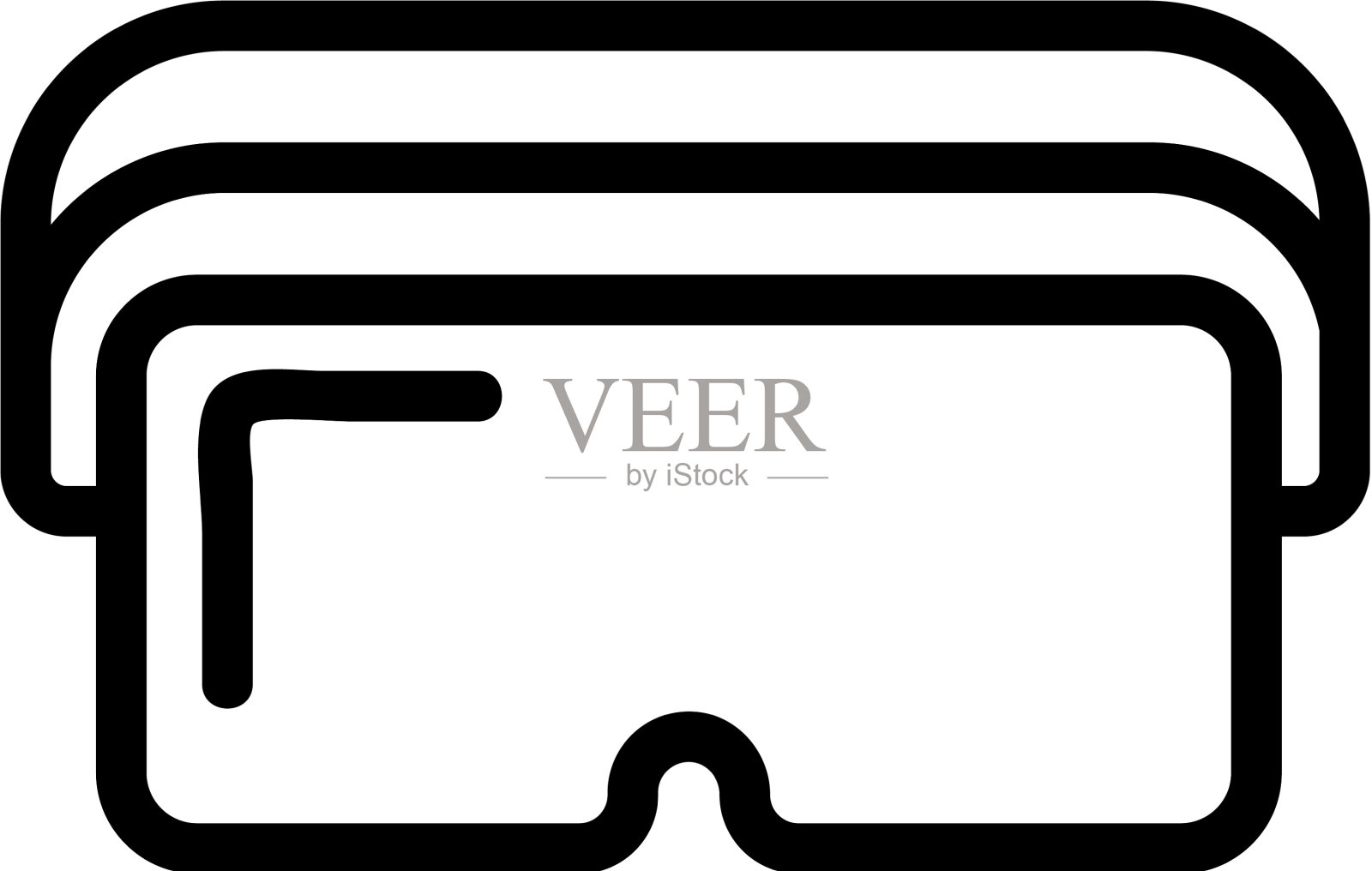 护目镜玩家图标孤立轮廓符号设计元素图片