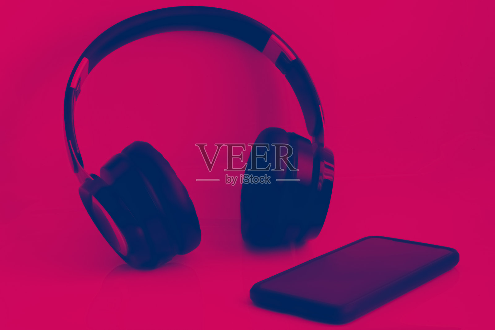 音乐耳机和móviles电话照片摄影图片