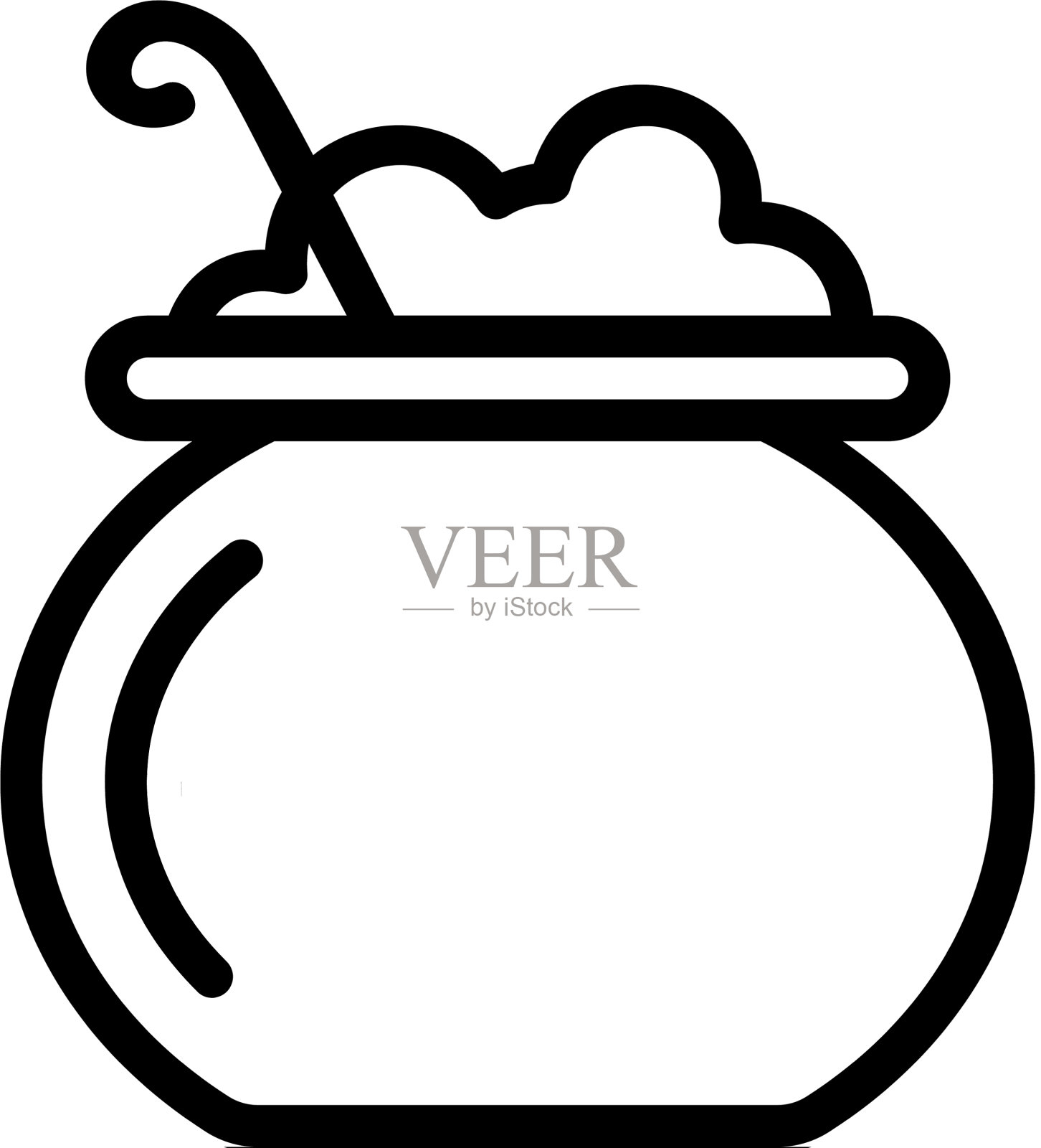 坩埚魔术师图标孤立的轮廓图标素材