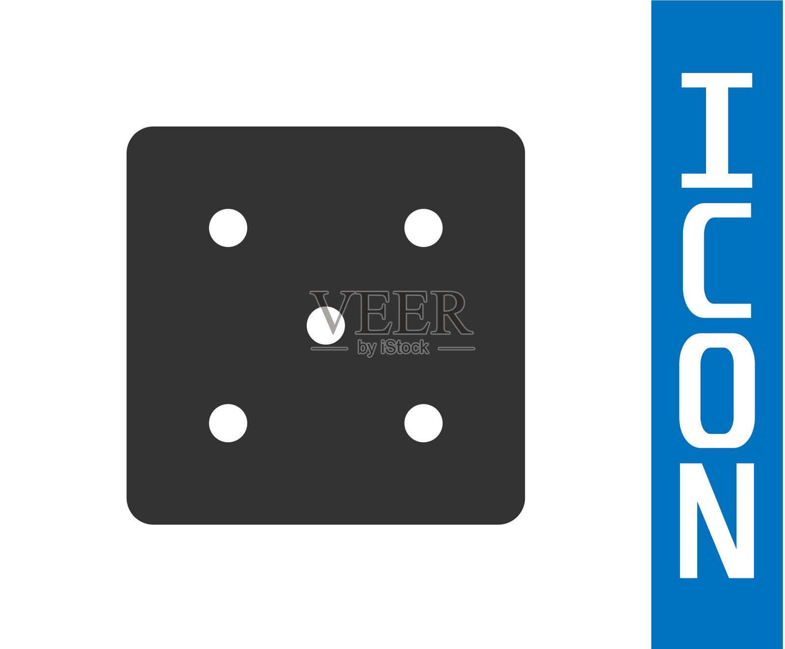 灰色游戏骰子图标孤立在白色背景图标素材