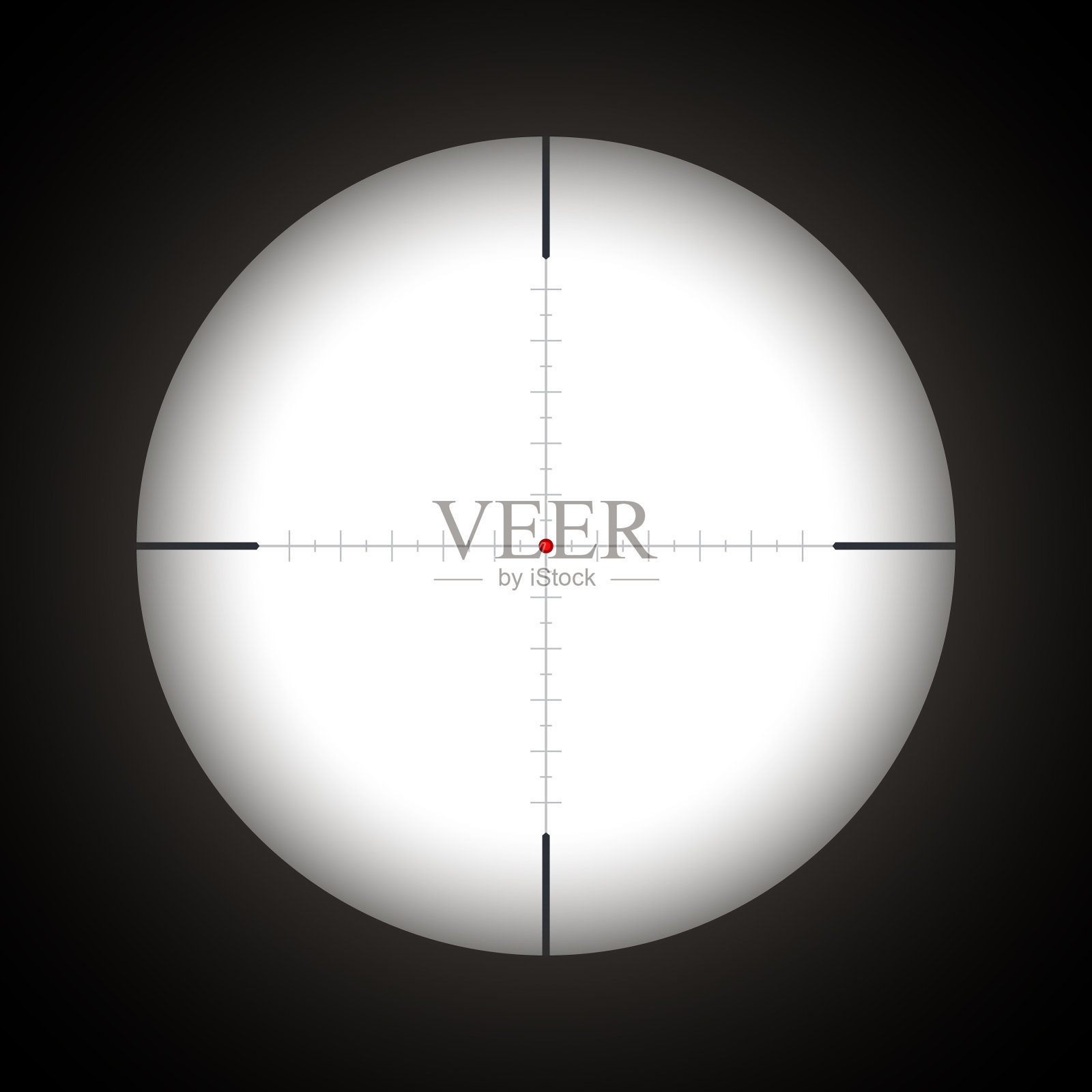 有红点的狙击瞄准镜插画图片素材