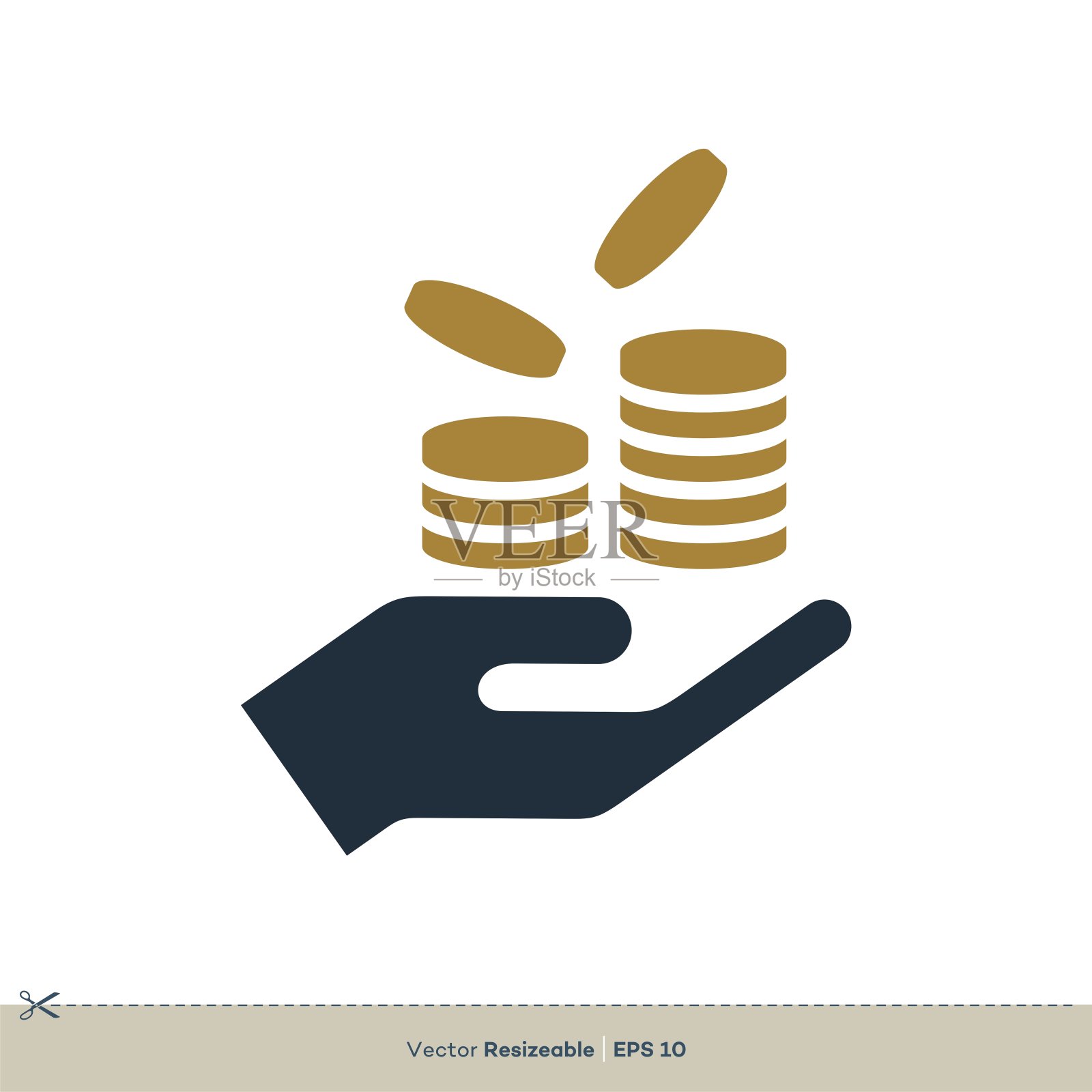 金钱图标矢量标志模板插图设计。向量EPS 10。插画图片素材