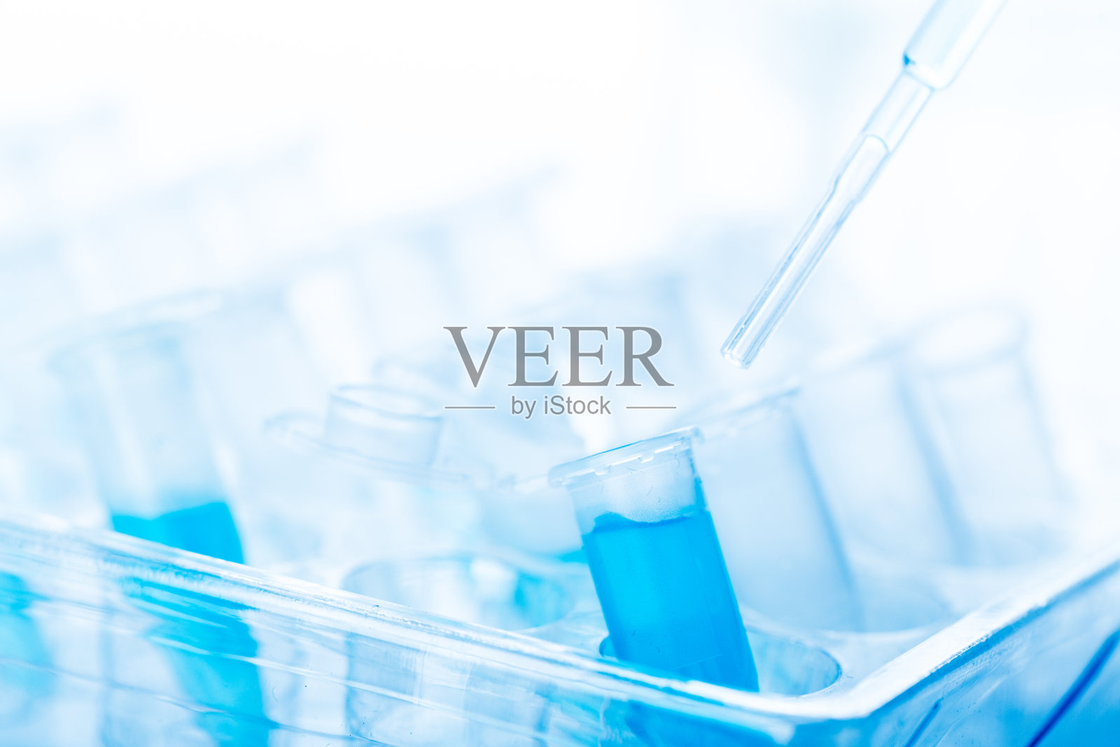 移液管和基因实验室的科学试管。对病毒或疫苗的研究照片摄影图片