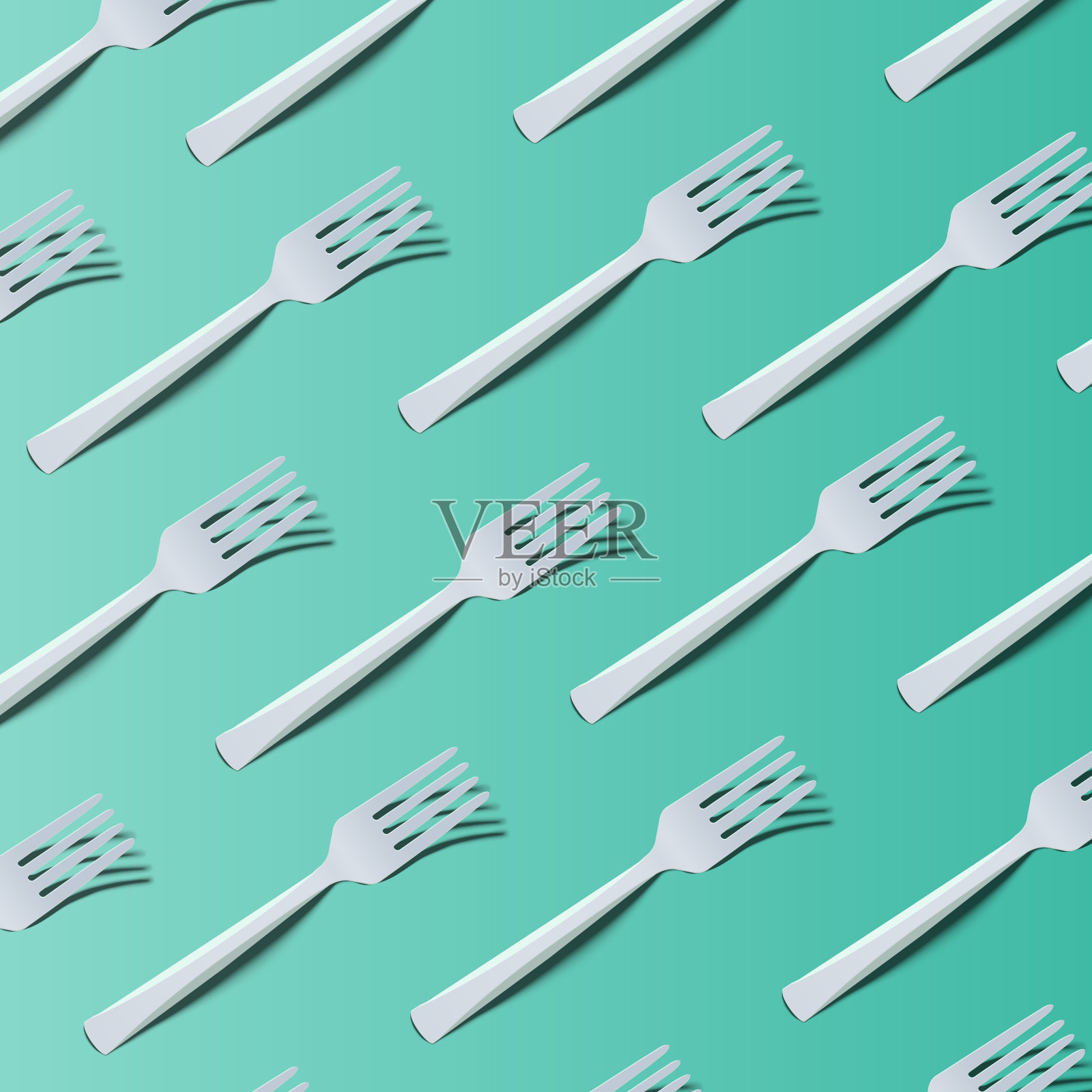 高详细的彩色背景叉，矢量插图插画图片素材