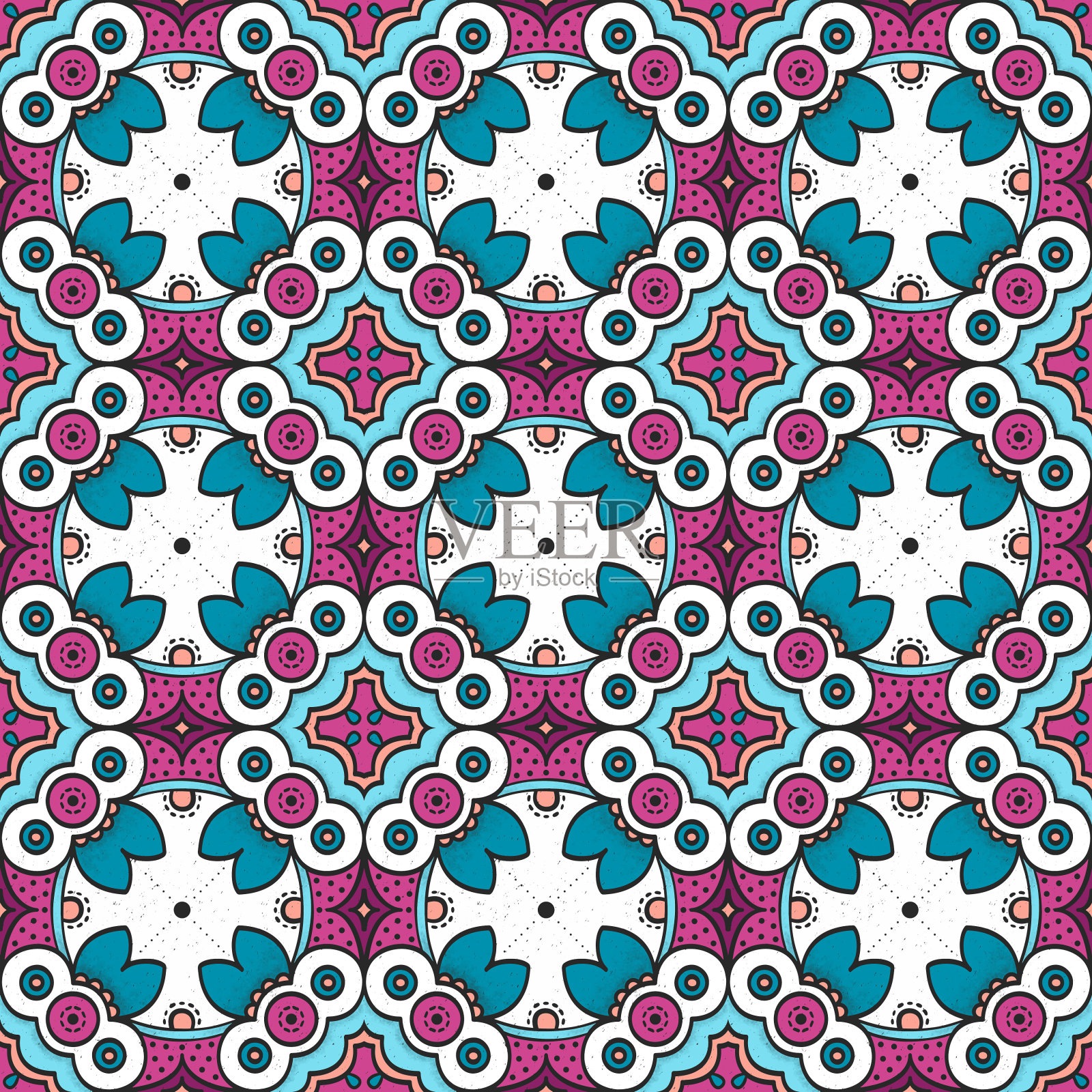 色彩斑斓的花纹插画图片素材