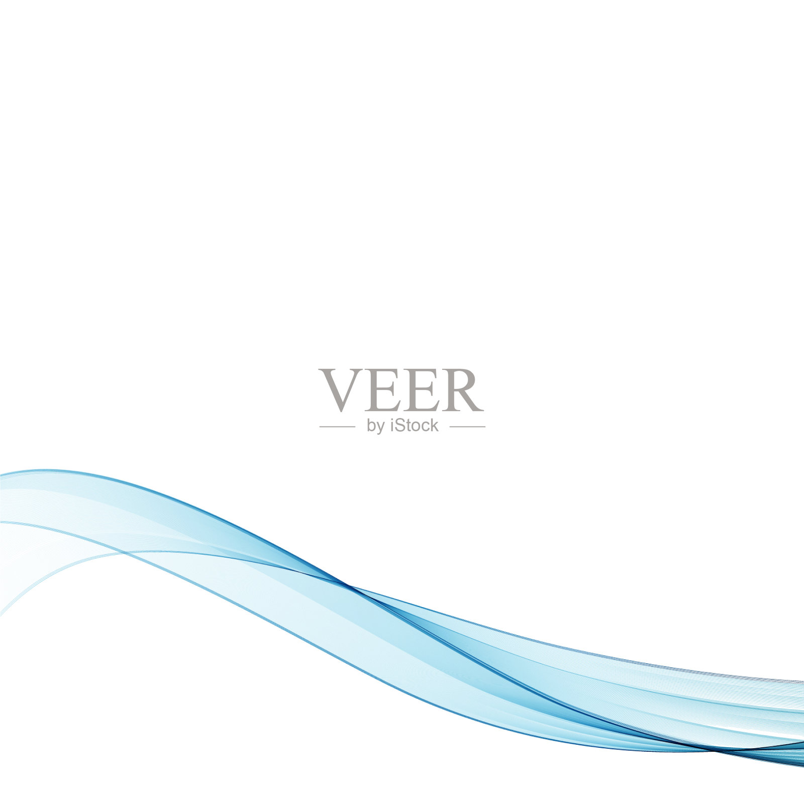 蓝色抽象商业技术多彩浪潮插画图片素材