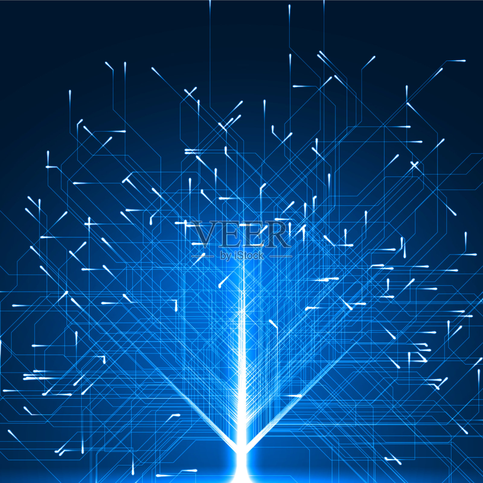 几何运动的粒子有能量轨迹插画图片素材