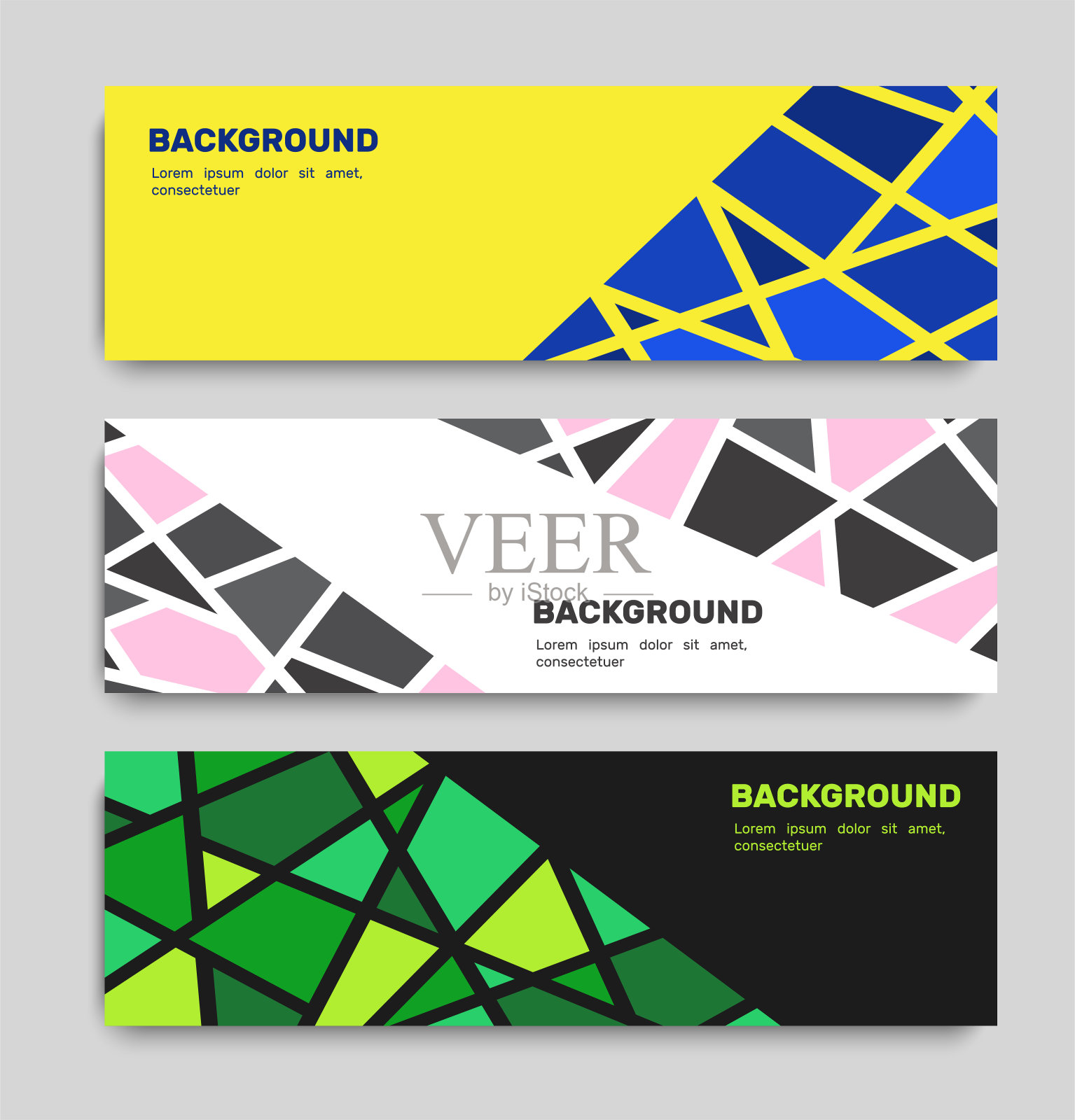 横向横幅马赛克风格。设置为网页设计，广告。向量插画图片素材