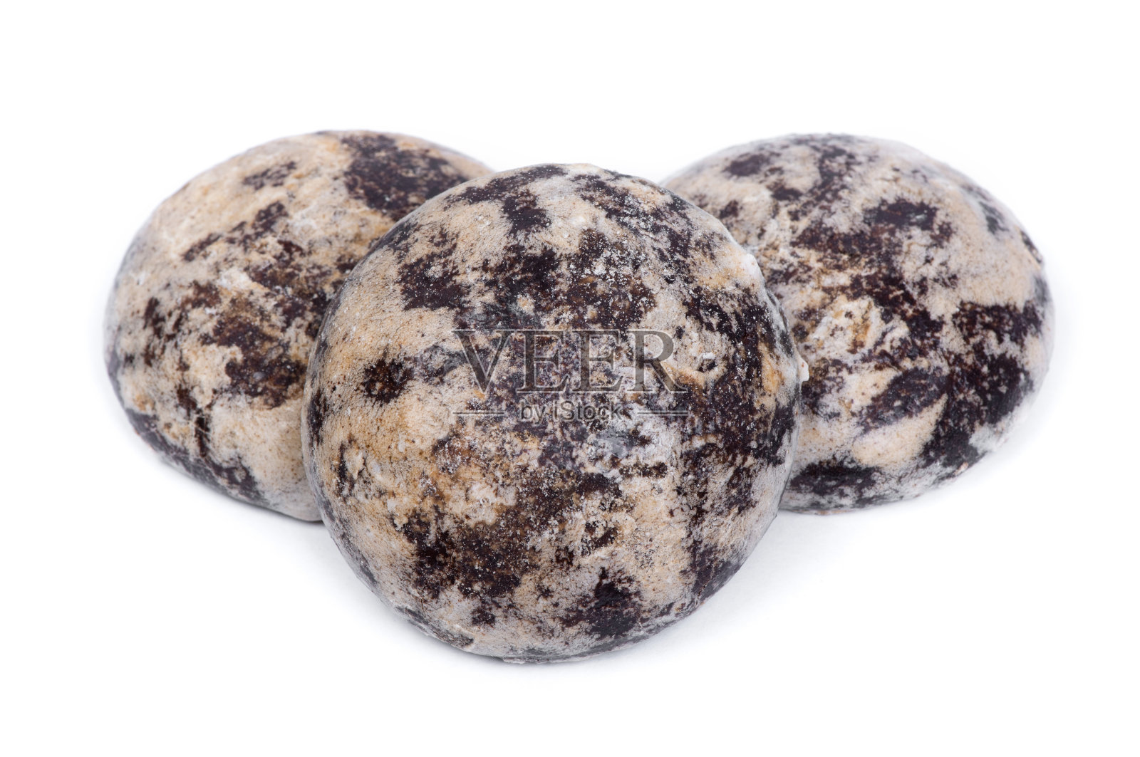 一组圆形的巧克力姜饼饼干照片摄影图片