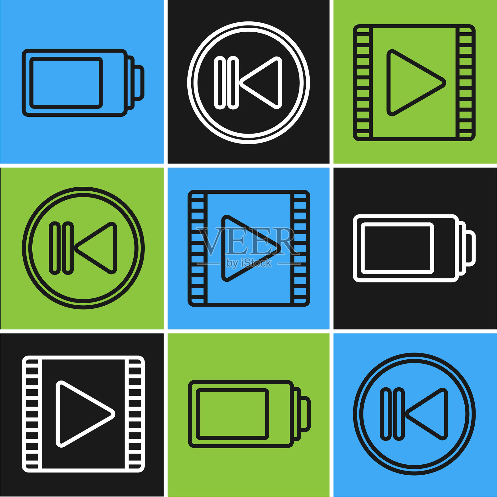 设定线电池充电水平指示灯发挥图标素材