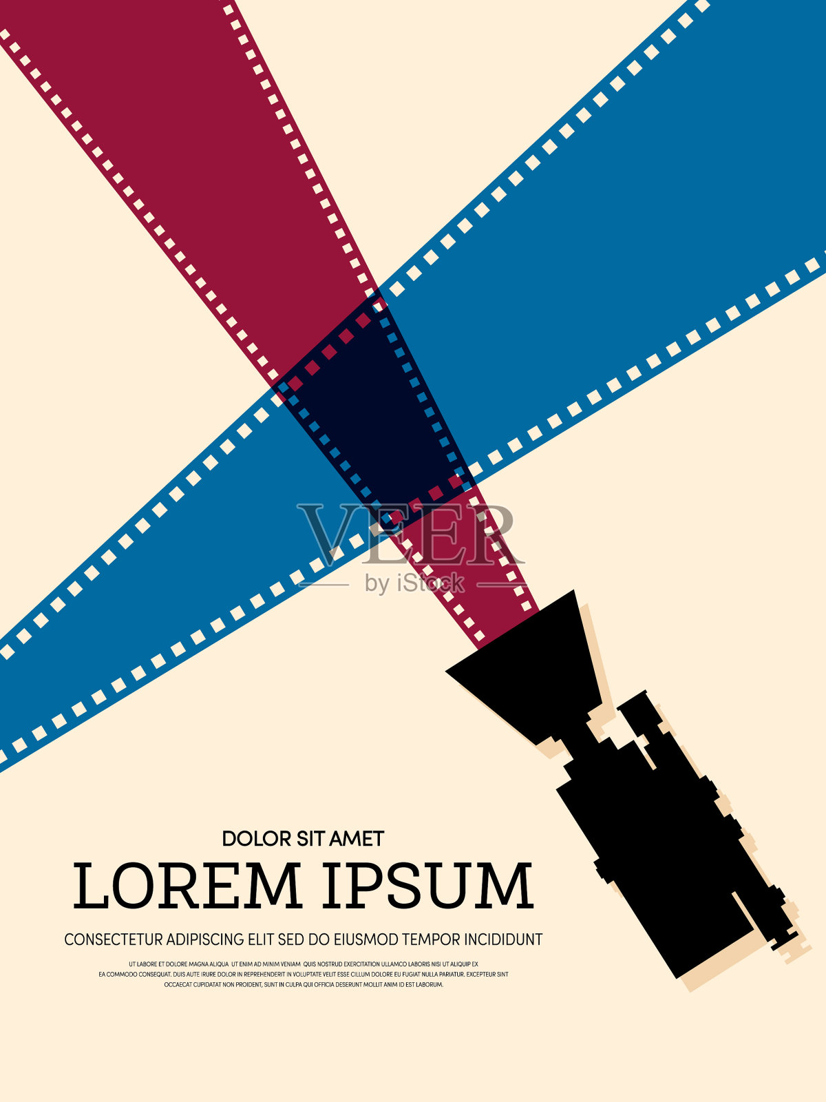 电影和电影现代复古海报设计模板素材