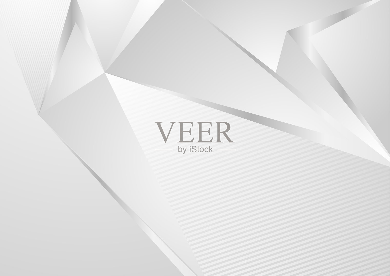 灰色和白色几何低聚背景插画图片素材